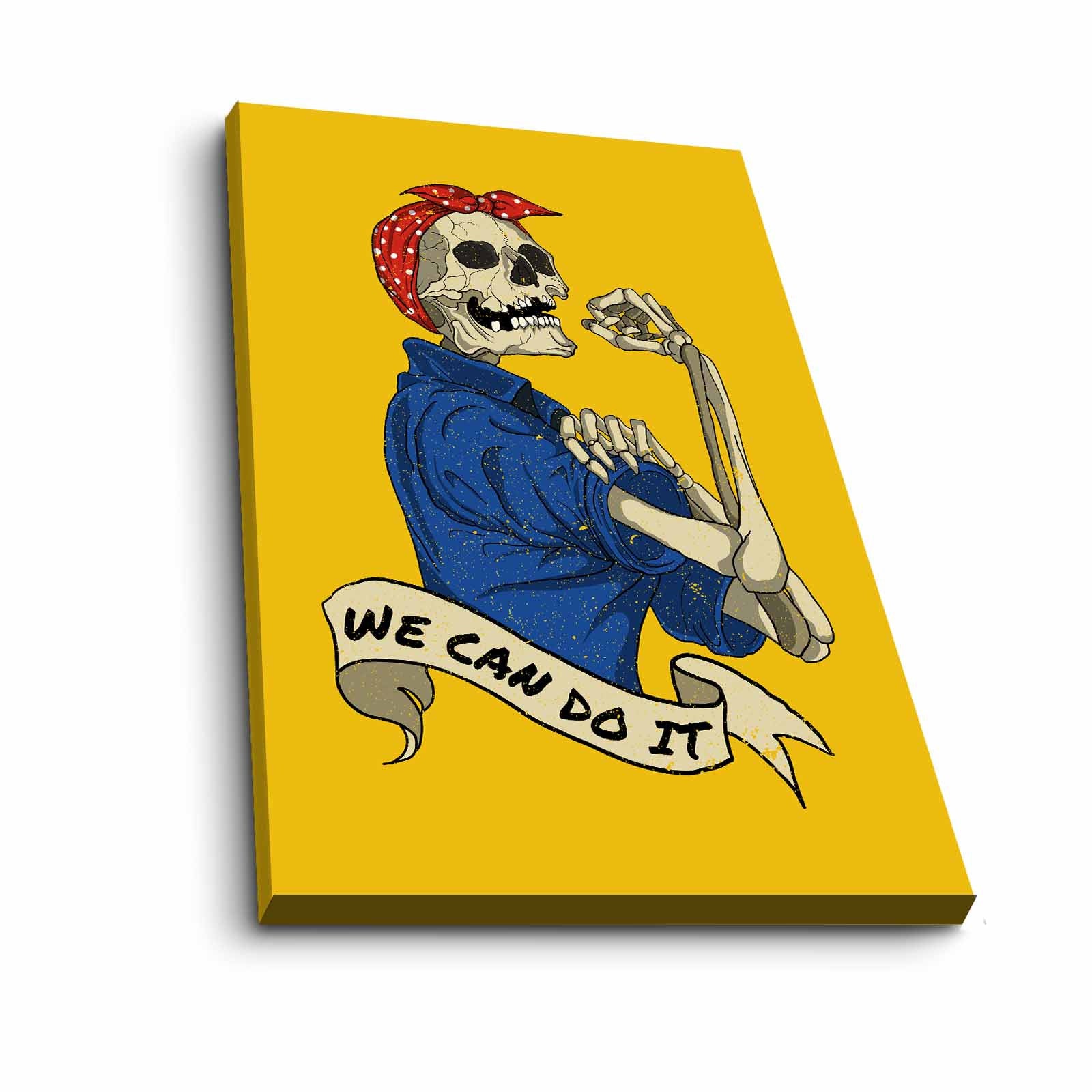 Quadro Decorativo em Tela 45x70cm - Pintura Multicolor com Moldura de Pinho Natural