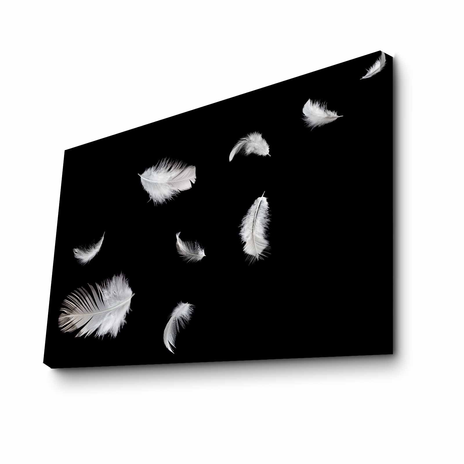 Quadro Decorativo em Tela 45x70cm - Pintura Multicolor com Moldura de Pinho Natural