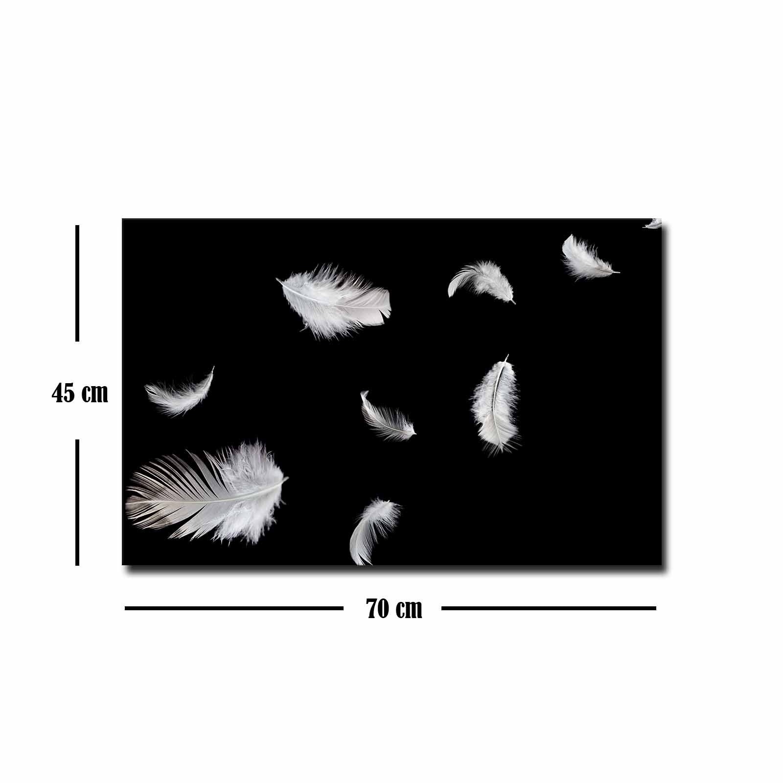 Quadro Decorativo em Tela 45x70cm - Pintura Multicolor com Moldura de Pinho Natural