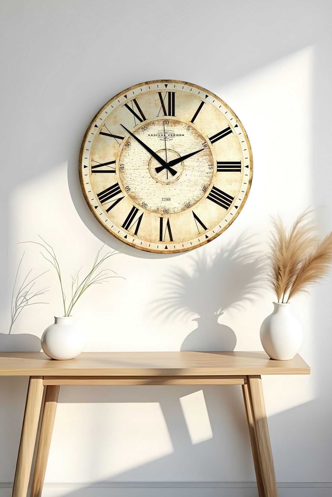 Relógio Decorativo MDF Multicolor 50x50cm - Design Moderno para Decoração de Interiores