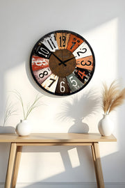 Relógio Decorativo MDF Multicolor 50x50cm - Design Moderno para Decoração de Interiores
