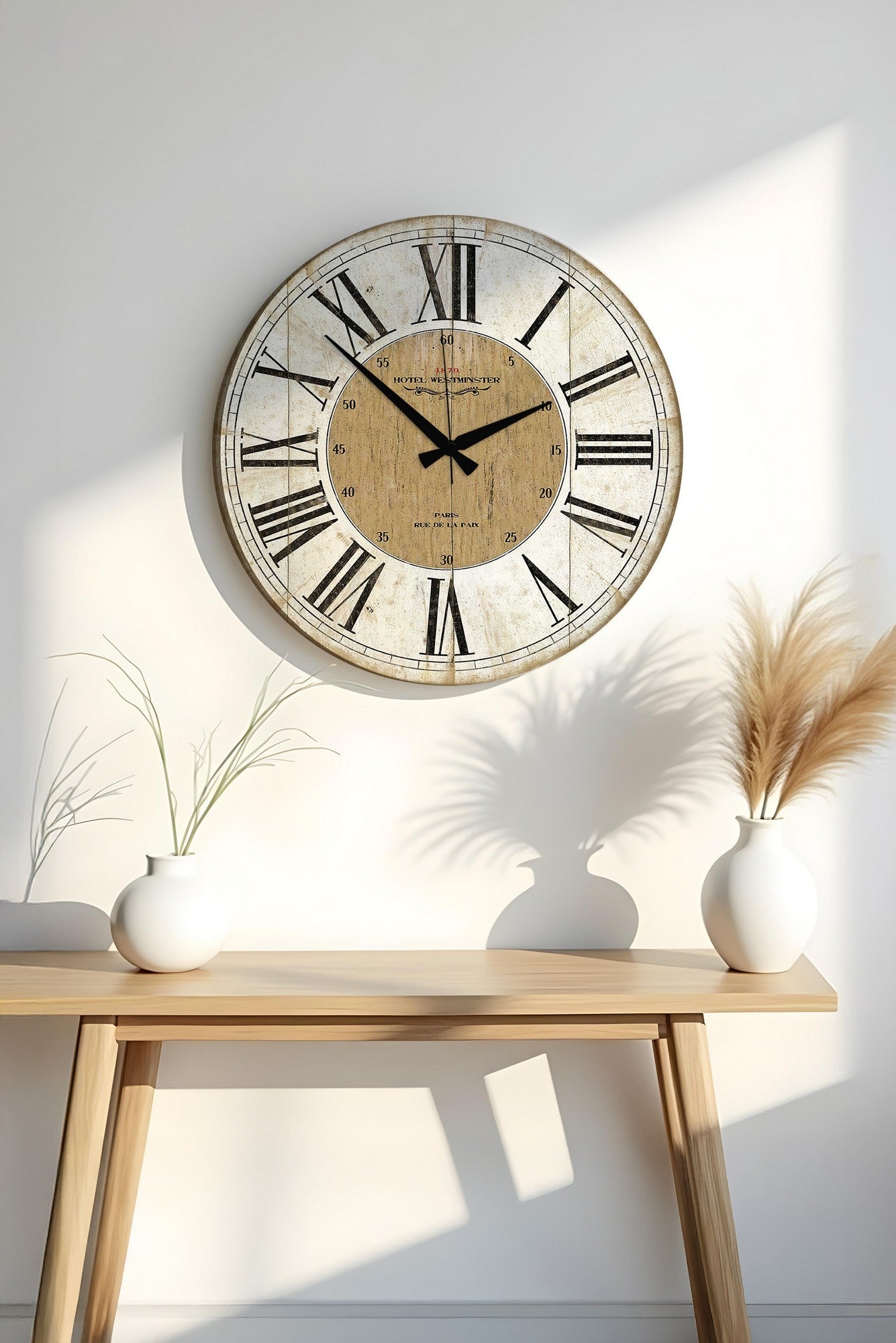 Relógio Decorativo MDF Multicolor 50x50cm - Design Moderno para Decoração de Interiores