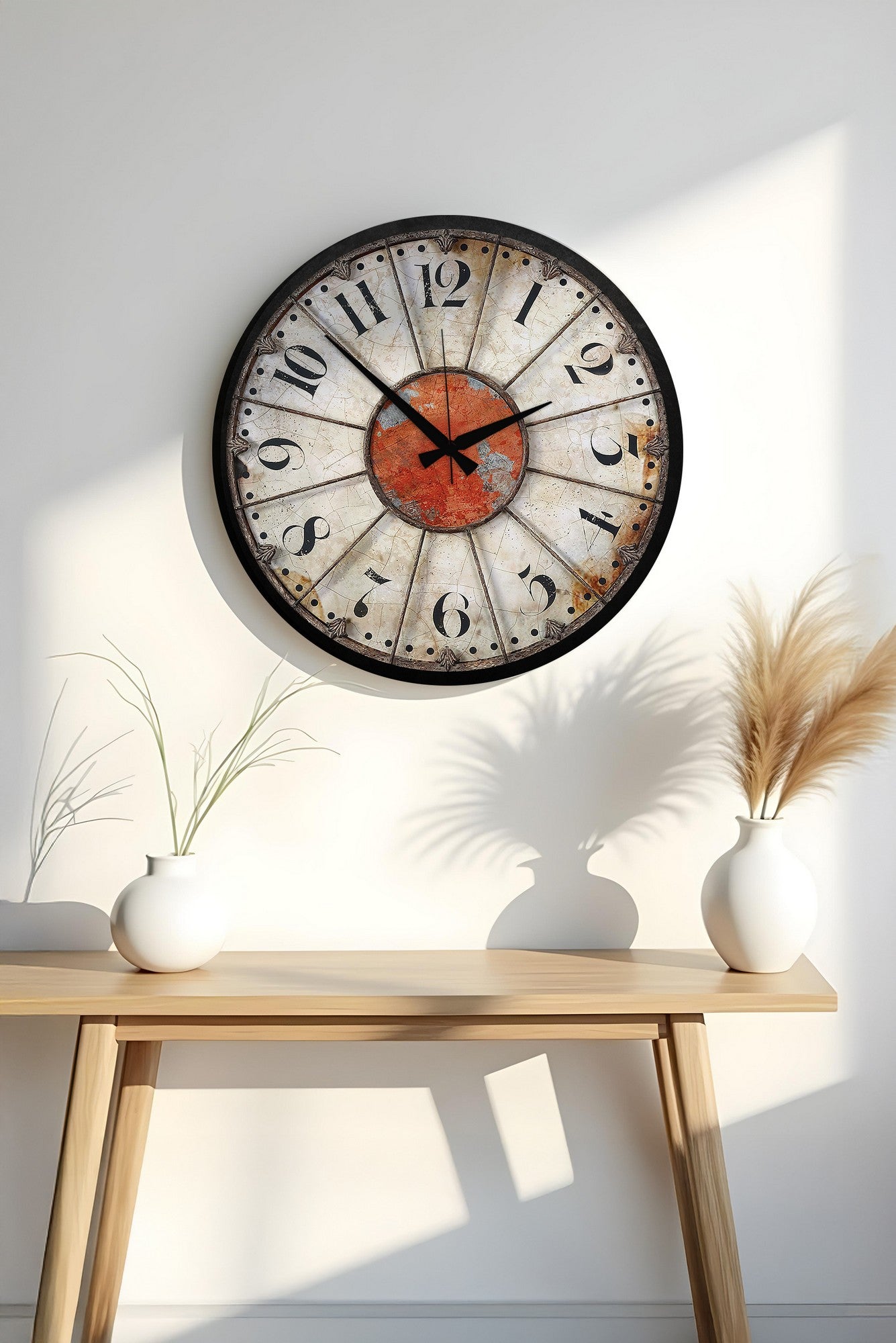 Relógio Decorativo MDF Multicolor 50x50cm - Design Moderno para Decoração de Interiores