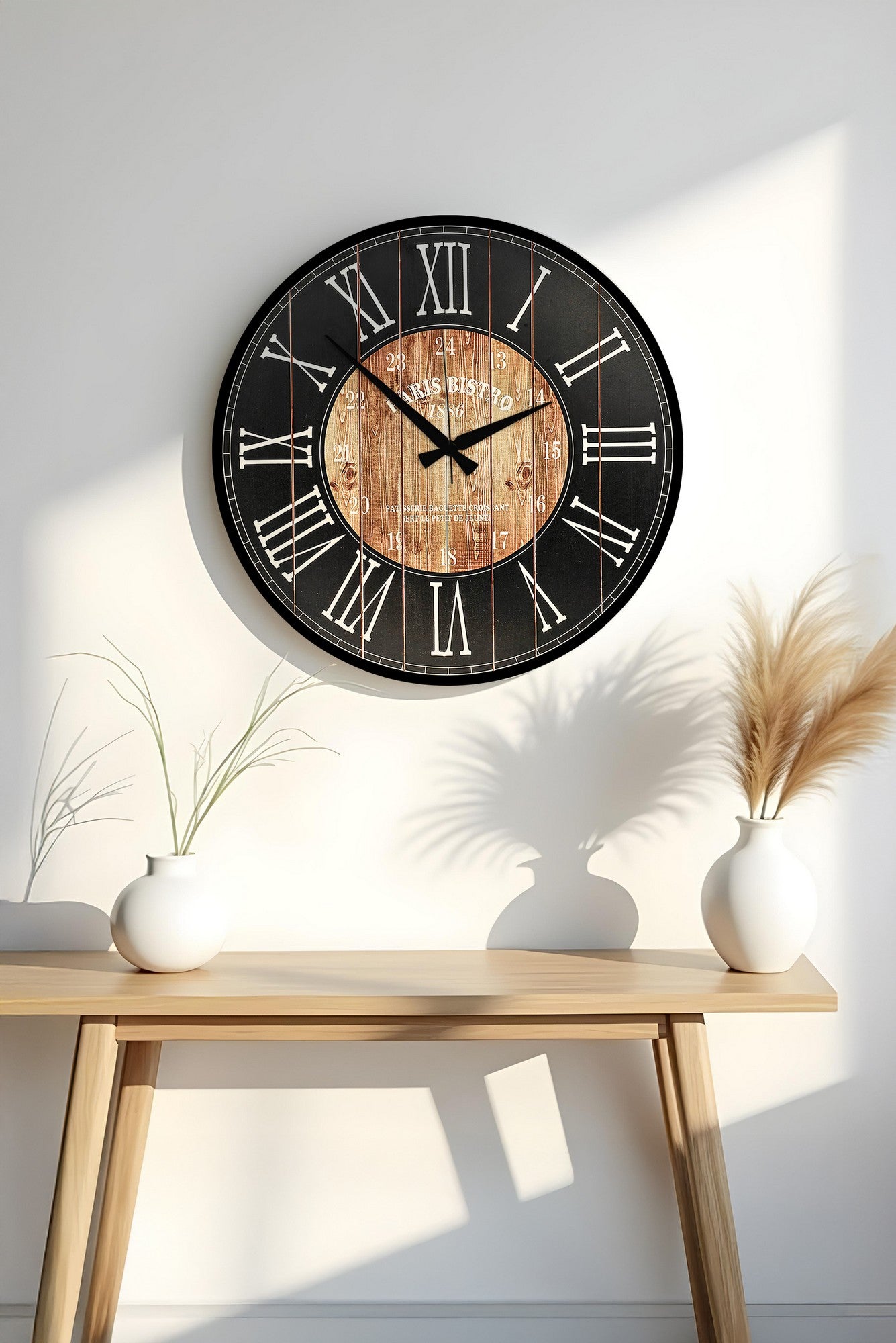 Relógio Decorativo MDF Multicolor 50x50cm - Design Moderno para Decoração de Interiores