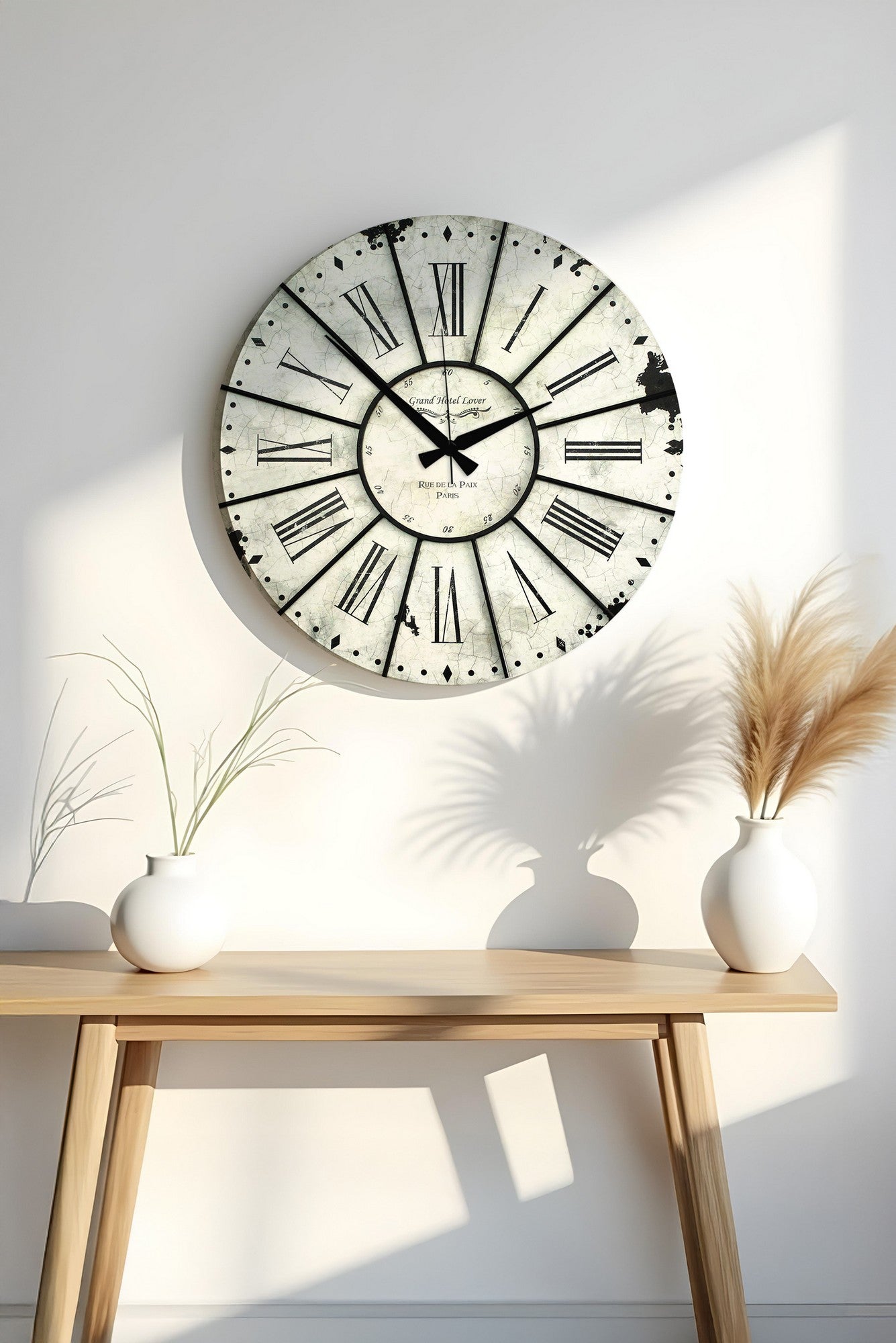 Relógio Decorativo MDF Multicolor 50x50cm - Design Moderno para Decoração de Interiores