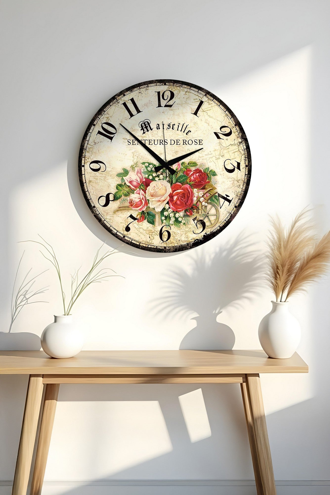 Relógio Decorativo MDF Multicolor 50x50cm - Design Moderno para Decoração de Interiores