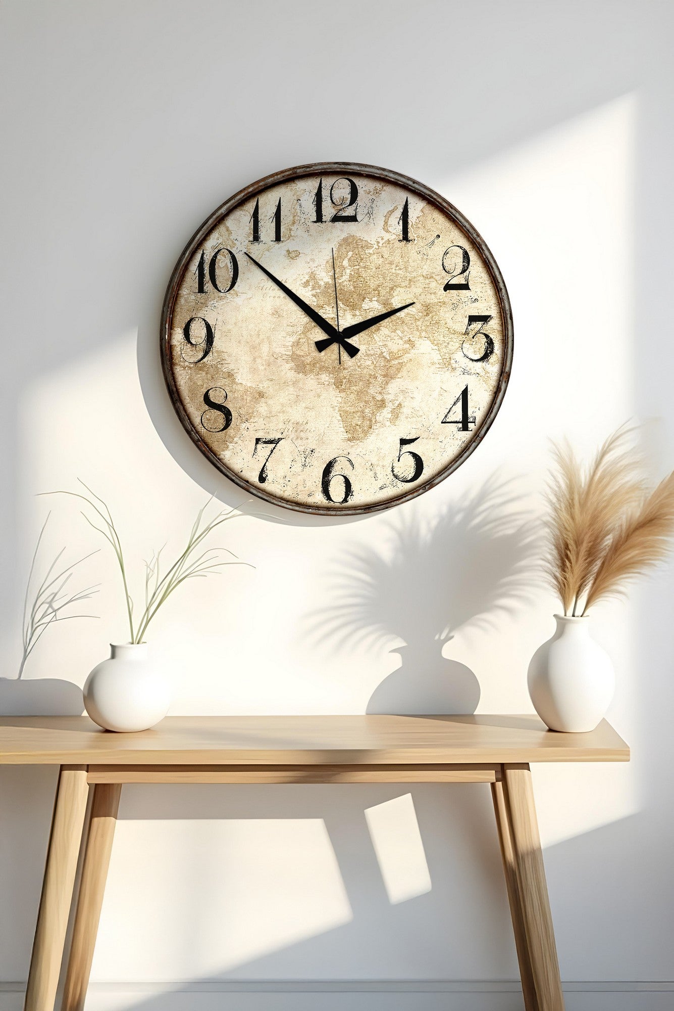 Relógio Decorativo MDF Multicolor 50x50cm - Design Moderno para Decoração de Interiores