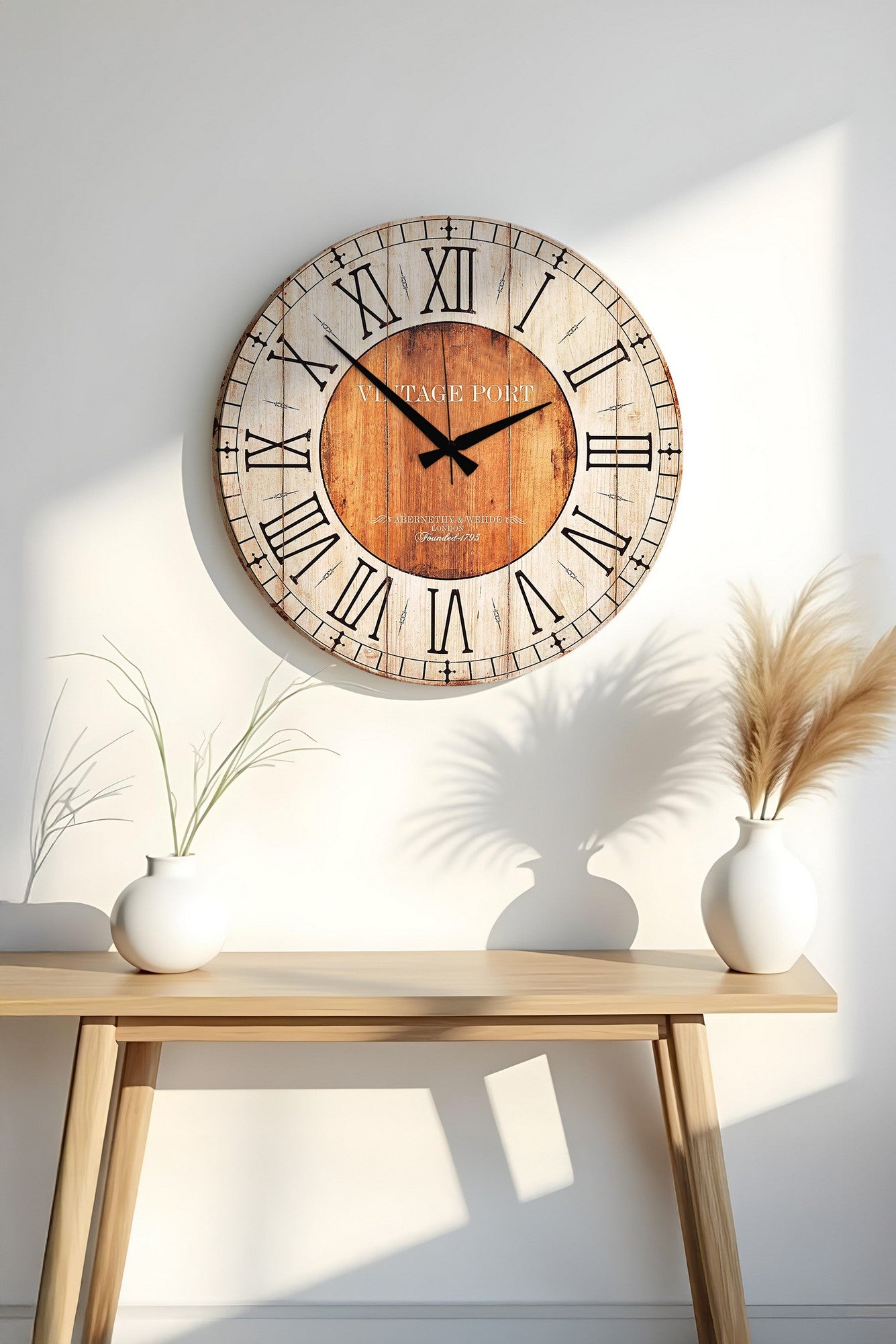 Relógio Decorativo MDF Multicolor 50x50cm - Design Moderno para Decoração de Interiores