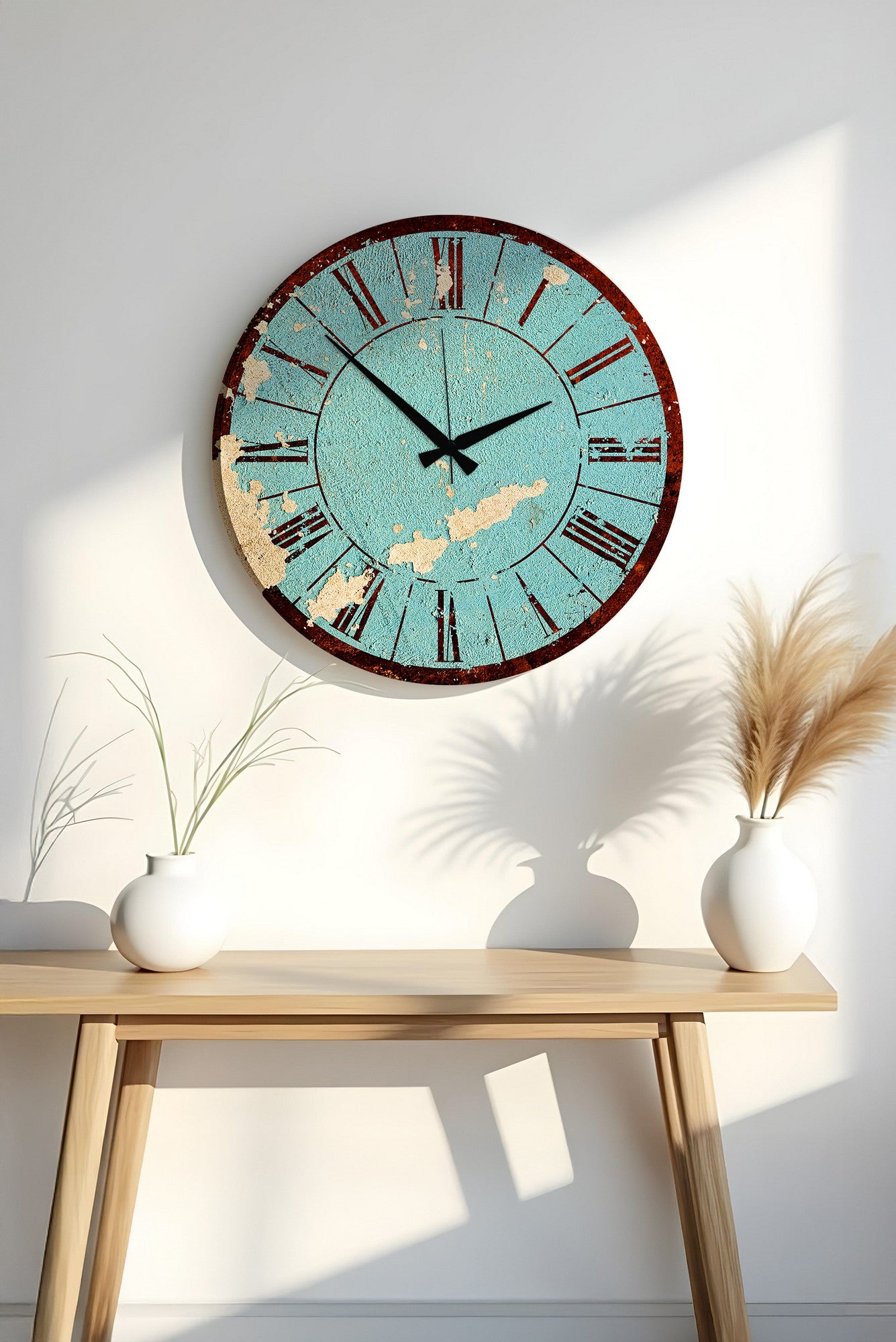 Relógio Decorativo MDF Multicolor 50x50cm - Design Moderno para Decoração de Interiores