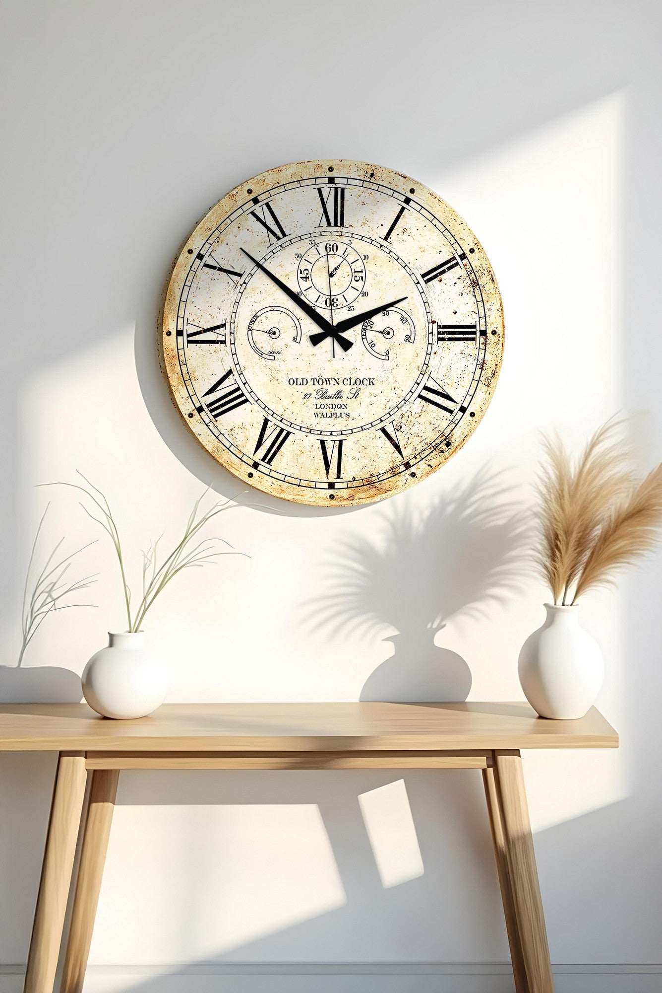 Relógio Decorativo MDF Multicolor 50x50cm - Design Moderno para Decoração de Interiores