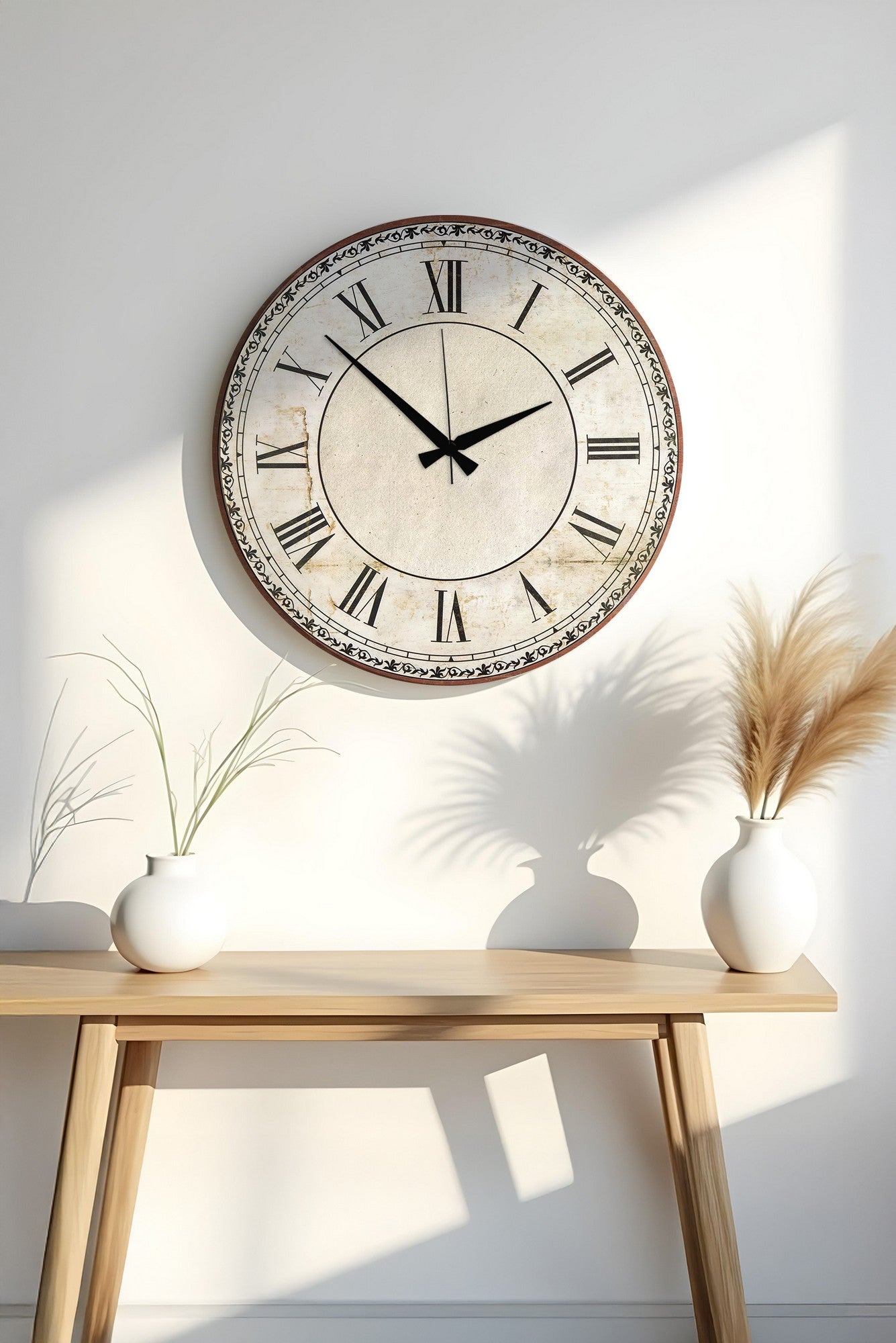 Relógio Decorativo MDF Multicolor 50x50cm - Design Moderno para Decoração de Interiores
