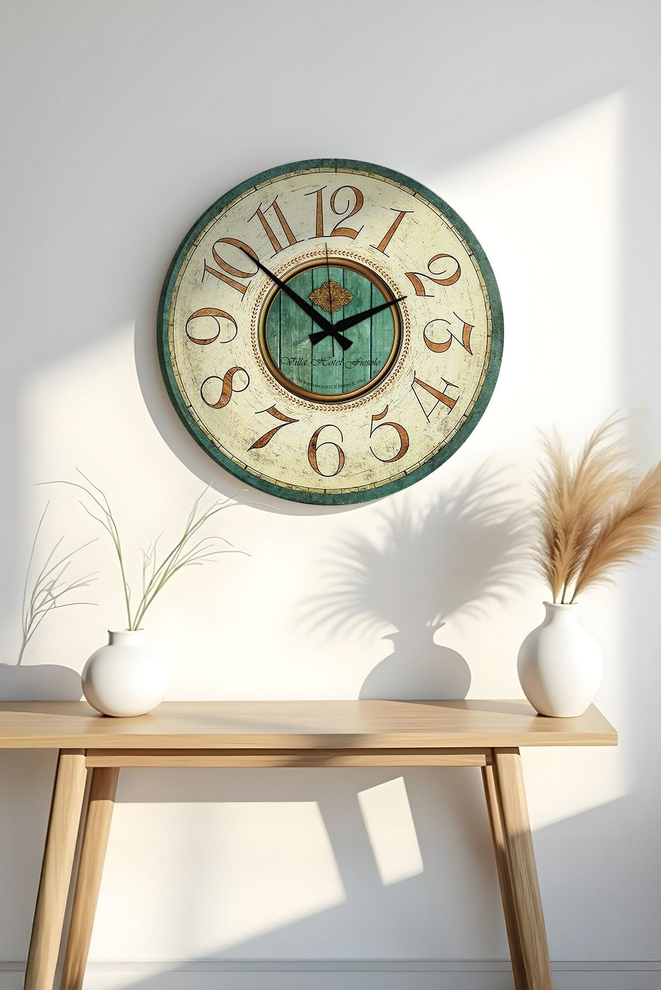 Relógio Decorativo MDF Multicolor 50x50cm - Design Moderno para Decoração de Interiores