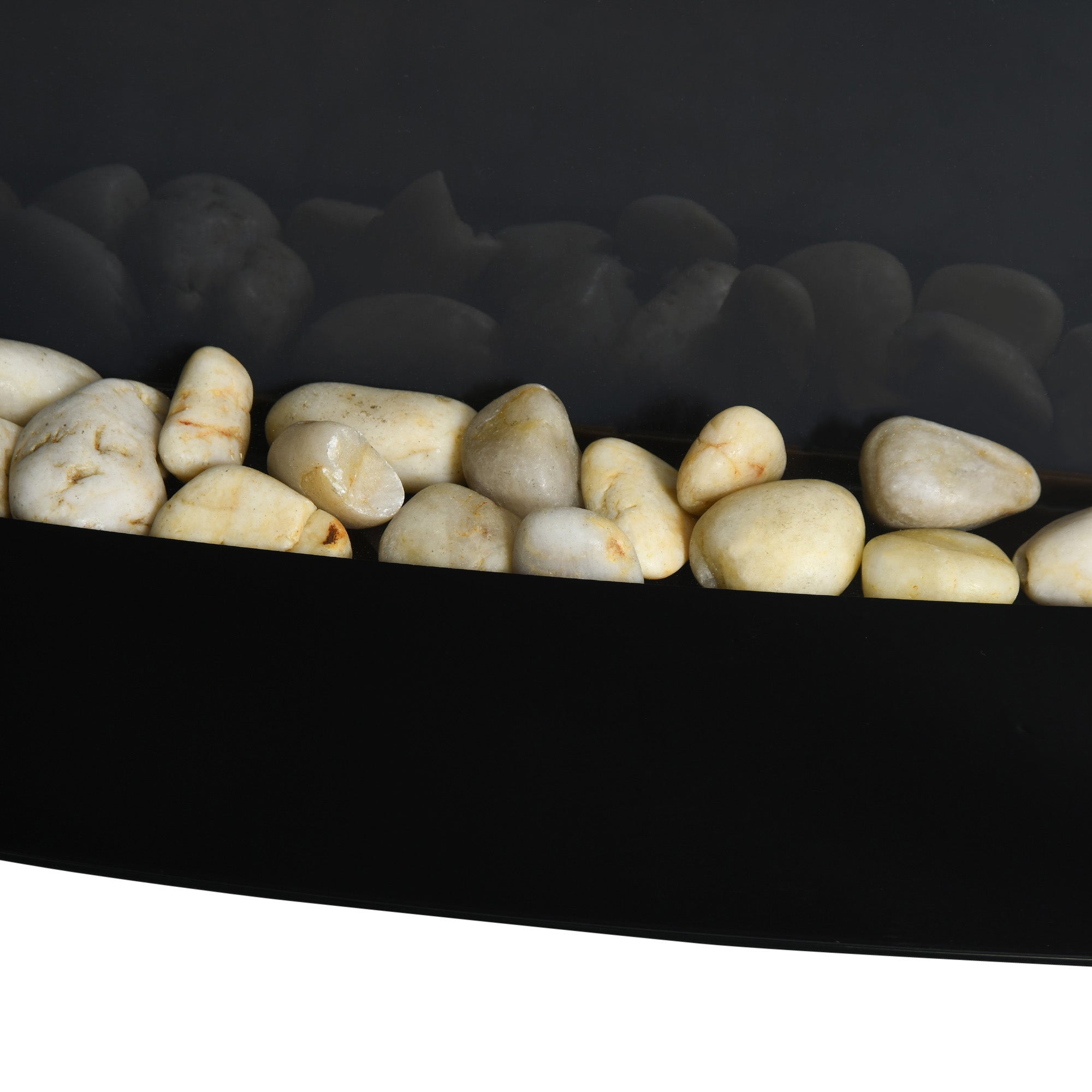 Lareira Elétrica de Parede LED 7 Cores 1000W/2000W 89,2x13,5x48cm Preto