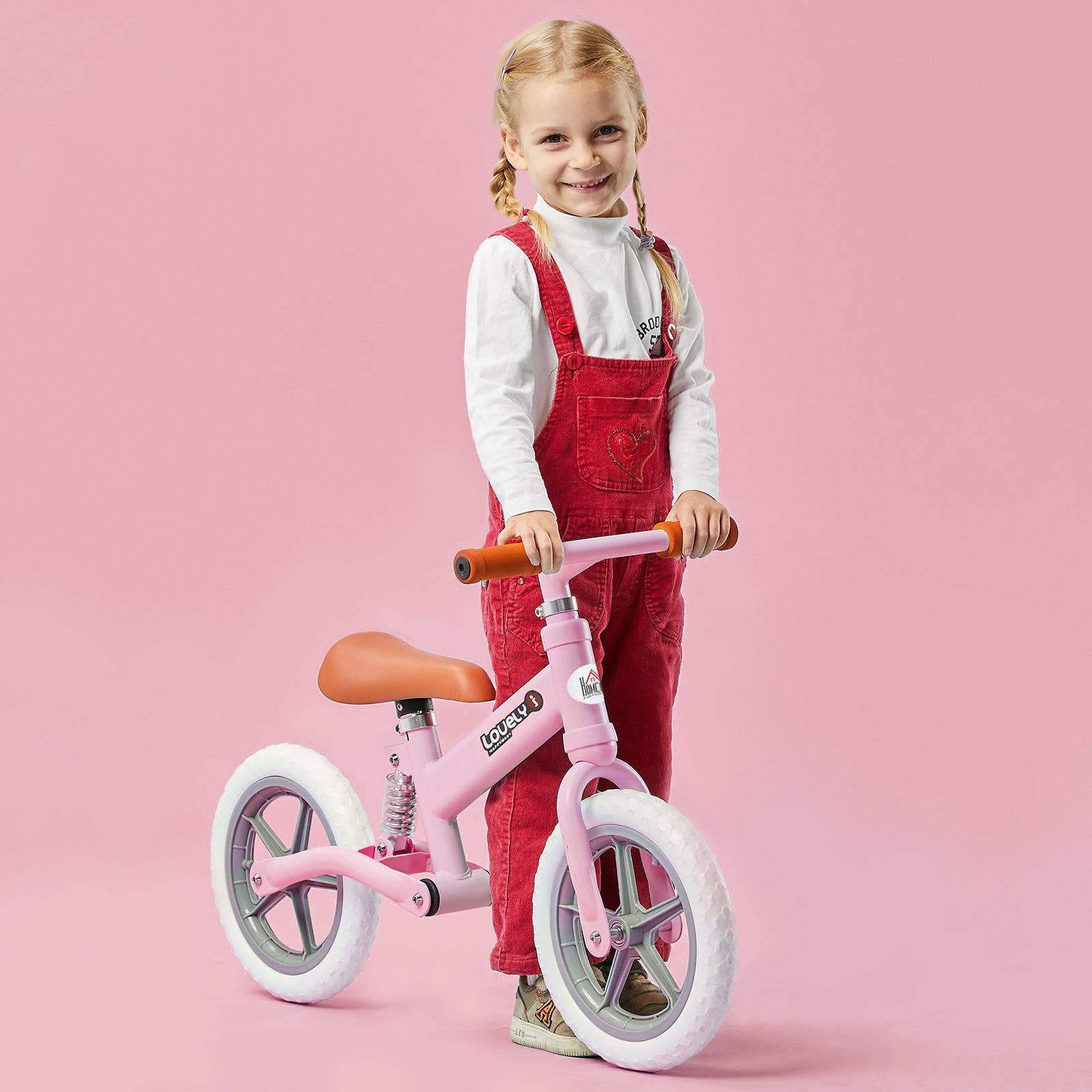 Bicicleta de Equilíbrio para Crianças 2-5 Anos - Rosa 85x36x54cm