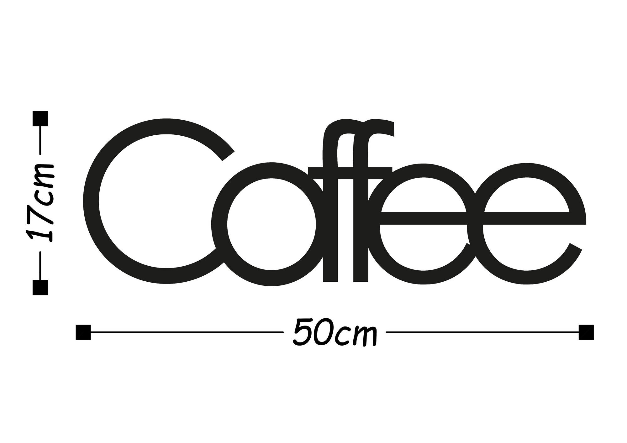 Acessório de parede decorativo de metal preto elegante, 50 x 17 cm | 100% metal, 1,5 mm de espessura | Fácil montagem na parede para decoração moderna de casa