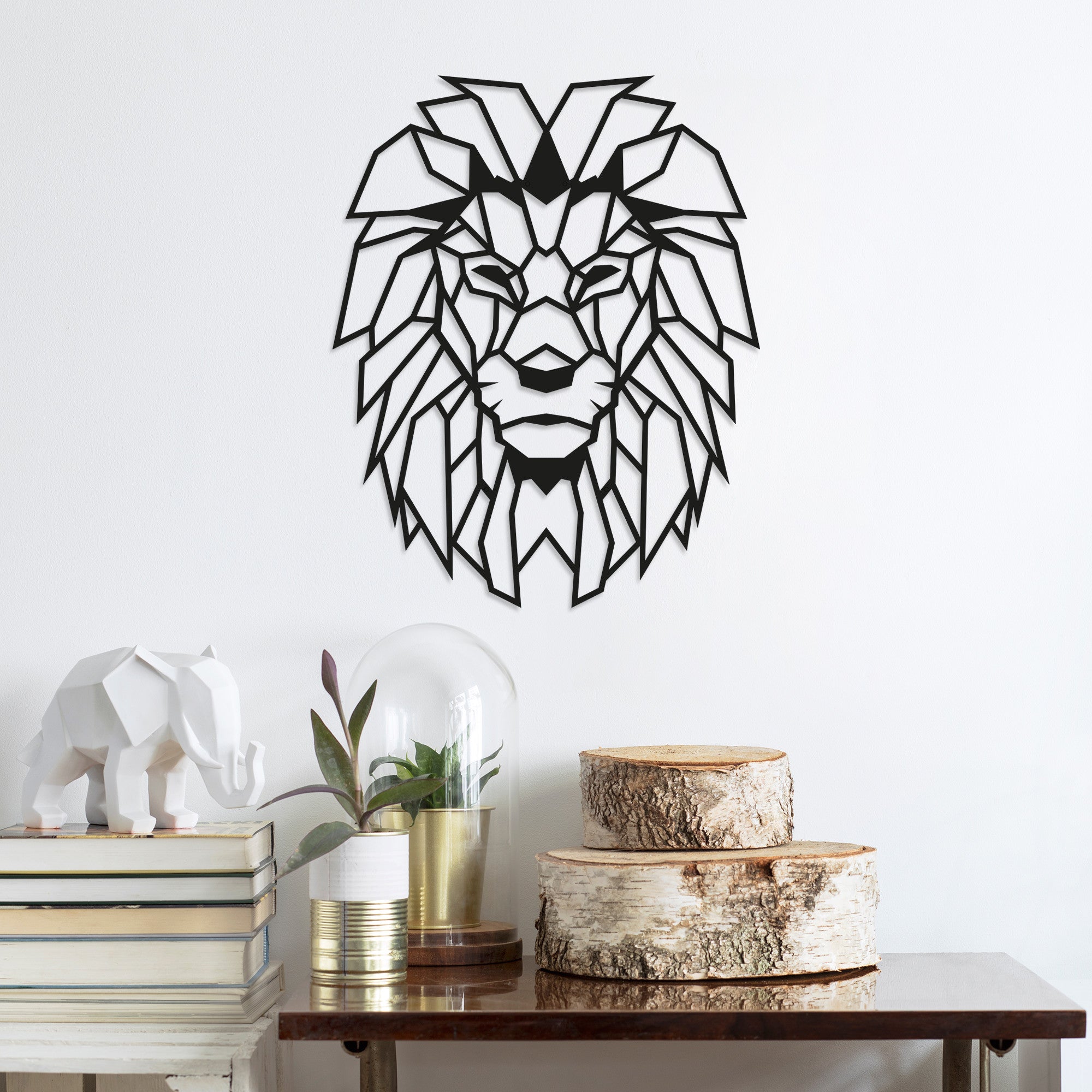 Acessório de parede decorativo de metal preto elegante, 40 x 50 cm | 100% metal, 1,5 mm de espessura | Fácil montagem na parede para decoração moderna de casa