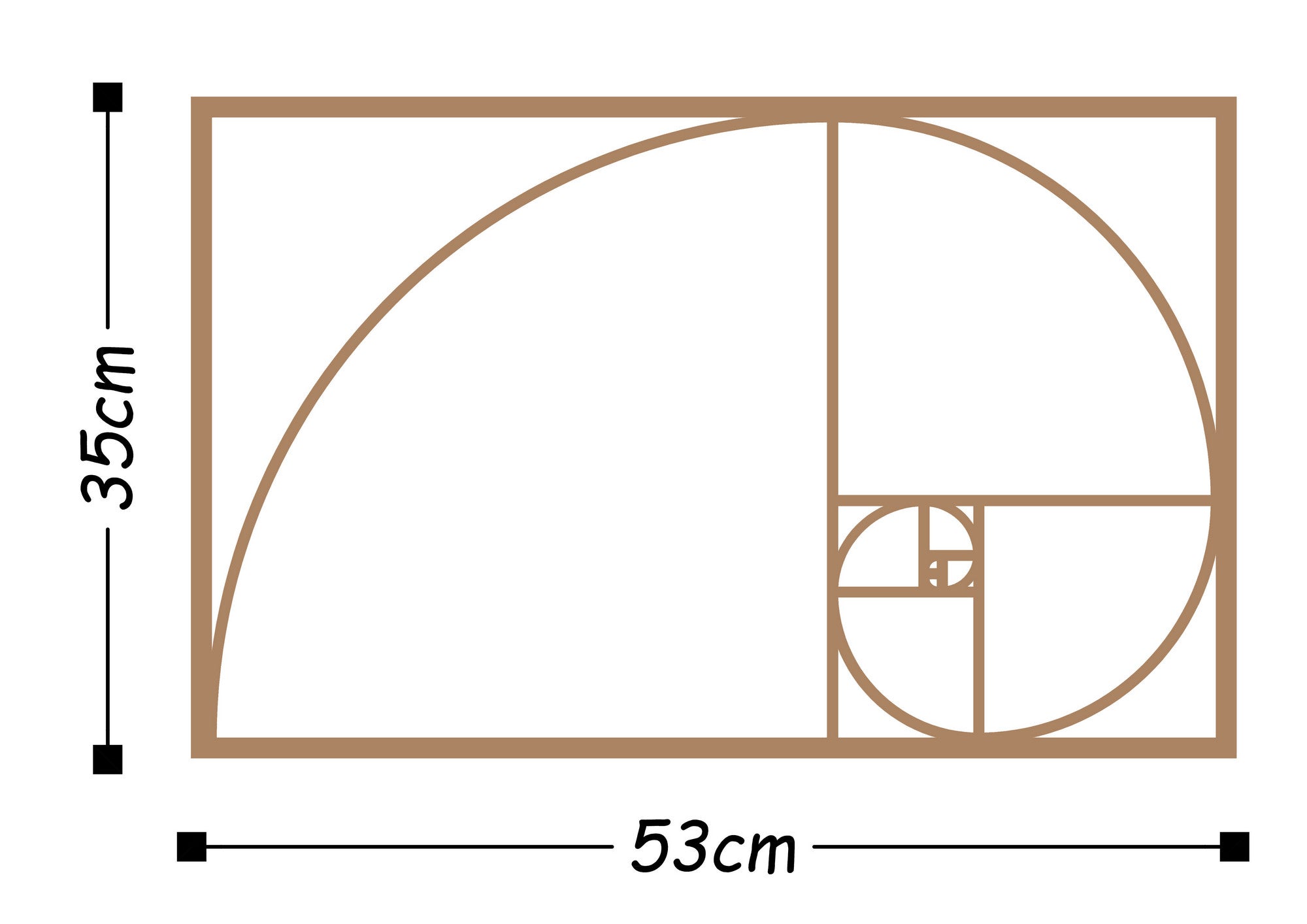 Elegante acessório decorativo de parede em metal cobre, 53 x 35 cm | 100% metal (1,5 mm) | Leve e fácil de pendurar | Perfeito para decoração de casa