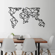 Acessório de parede decorativo de metal preto elegante, 140 x 80 cm | 100% metal, 1,5 mm de espessura | Leve 1,8 kg, fácil montagem na parede para decoração moderna