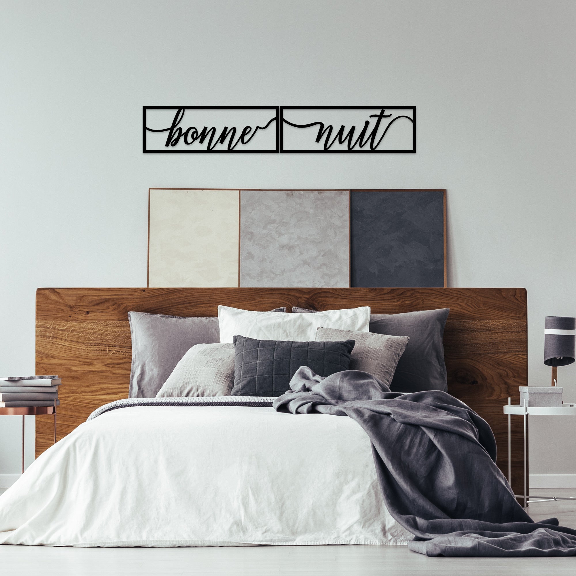 Acessório de parede decorativo de metal preto elegante, 90 x 15 cm | 100% metal (1,5 mm de espessura) | Fácil montagem na parede | Perfeito para decoração moderna de casa