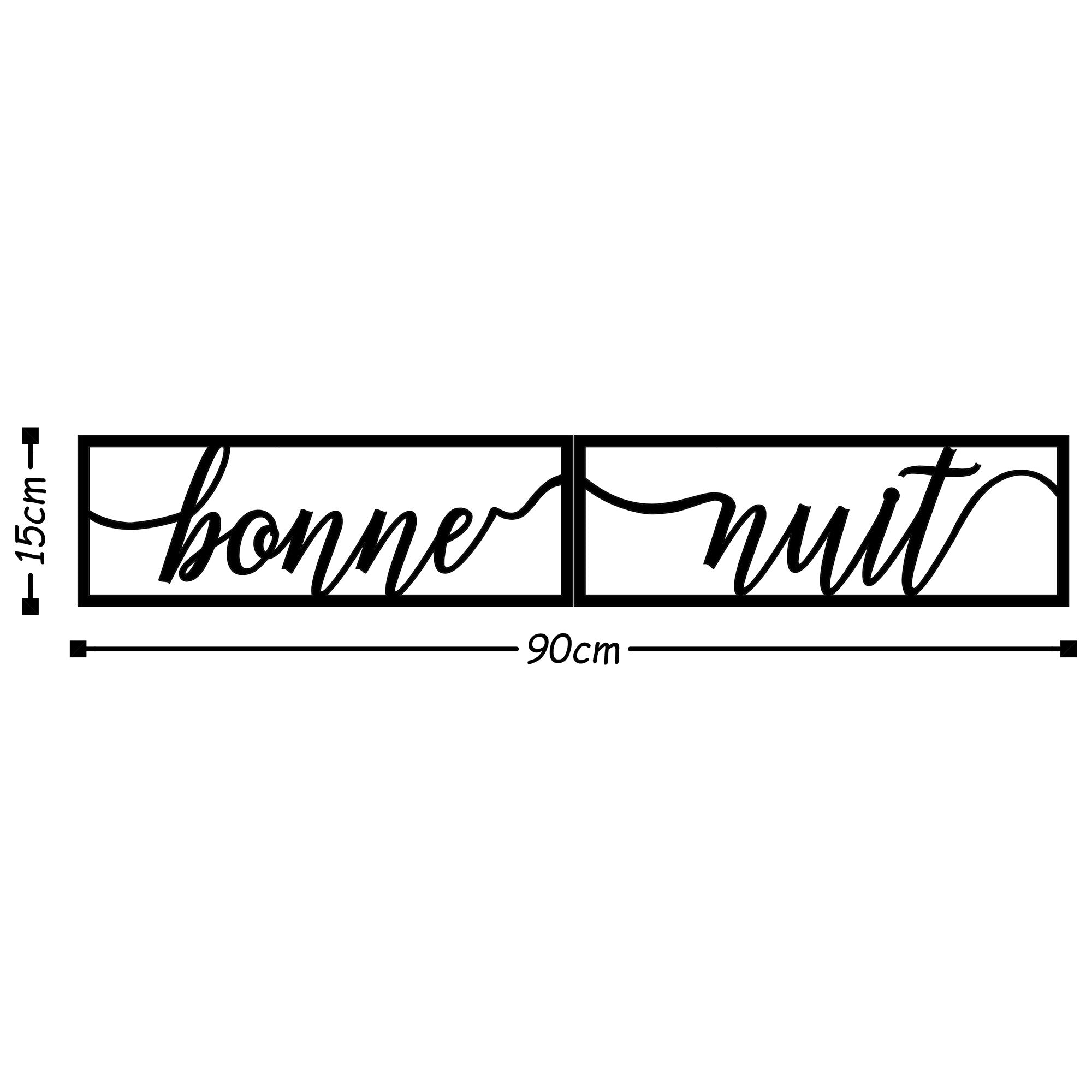 Acessório de parede decorativo de metal preto elegante, 90 x 15 cm | 100% metal (1,5 mm de espessura) | Fácil montagem na parede | Perfeito para decoração moderna de casa