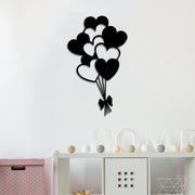 Acessório de parede decorativo de metal preto elegante, 21 x 35 cm | 100% metal, 1,5 mm de espessura | Fácil de pendurar na parede, perfeito para decoração moderna de casa