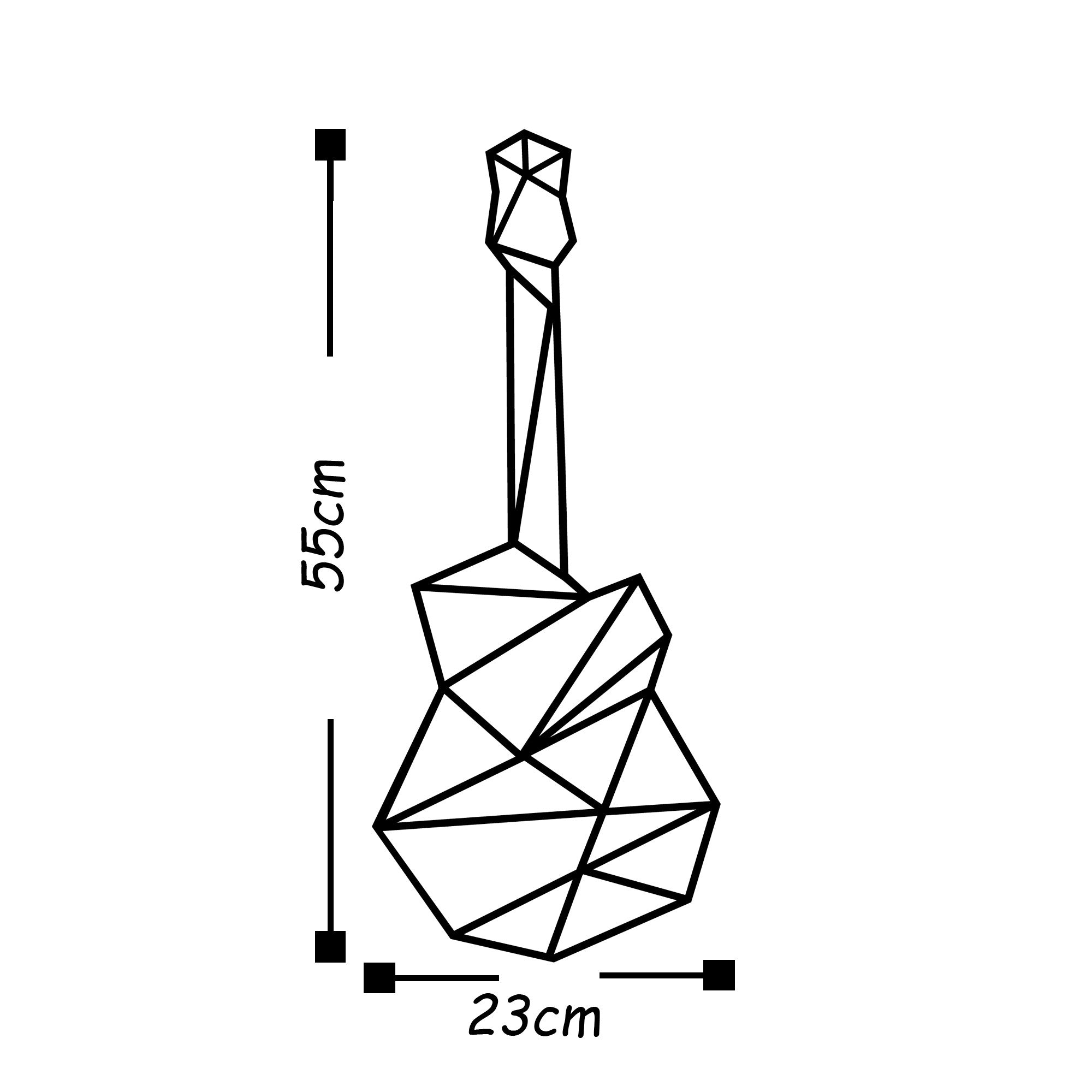 Acessório de parede decorativo de metal preto elegante, 23 x 55 cm | 100% metal, 1,5 mm de espessura | Fácil montagem na parede, perfeito para decoração moderna de casa