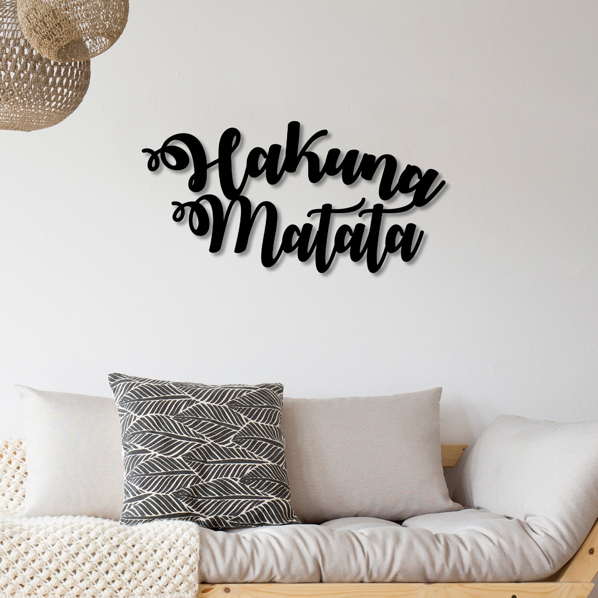 Acessório de parede decorativo de metal preto elegante, 70 x 35 cm | 100% metal, 1,5 mm de espessura | Leve e fácil de pendurar | Perfeito para decoração moderna de casa