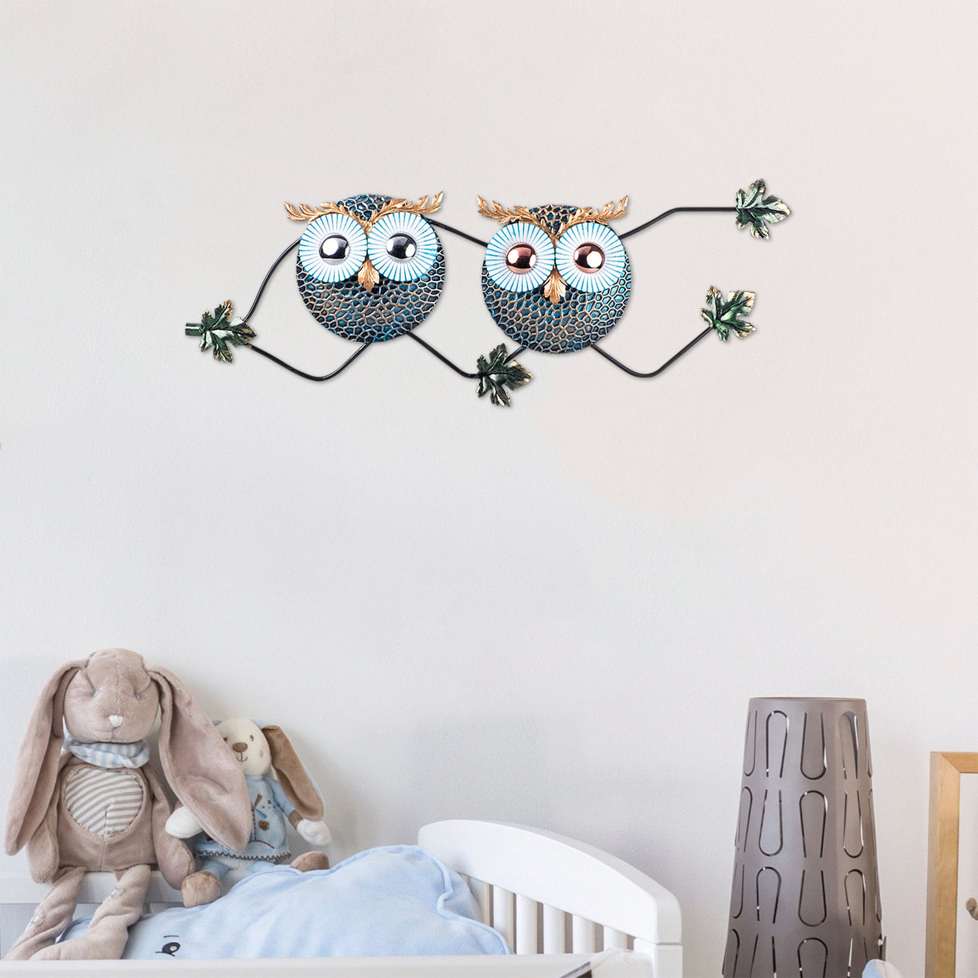 Acessório decorativo de parede em metal pintado à mão, 77 x 28 cm | 100% metal (1,5 mm) | Variações de cores exclusivas | Perfeito para decoração de casa e paredes de destaque