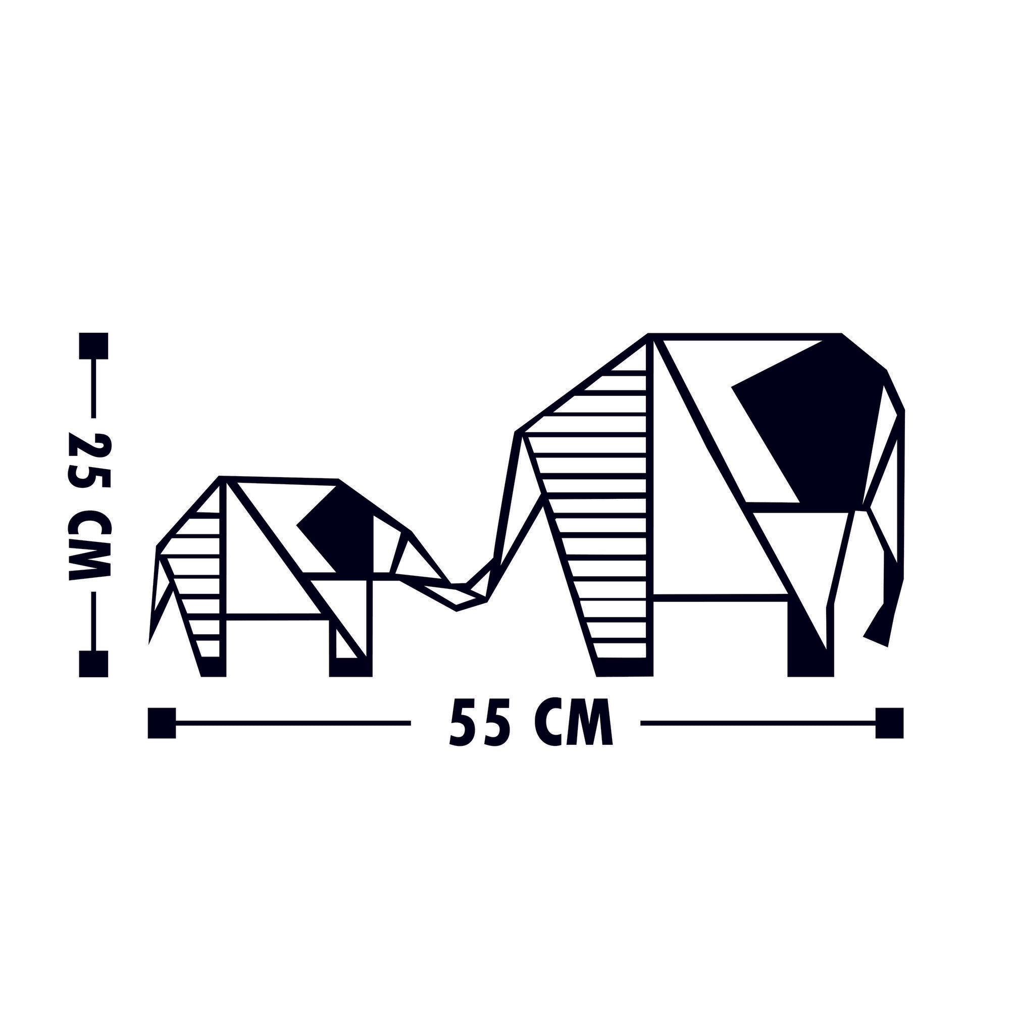 Acessório de parede decorativo de metal preto elegante, 55 x 25 cm | 100% metal, 1,5 mm de espessura | Fácil montagem na parede para decoração moderna de casa