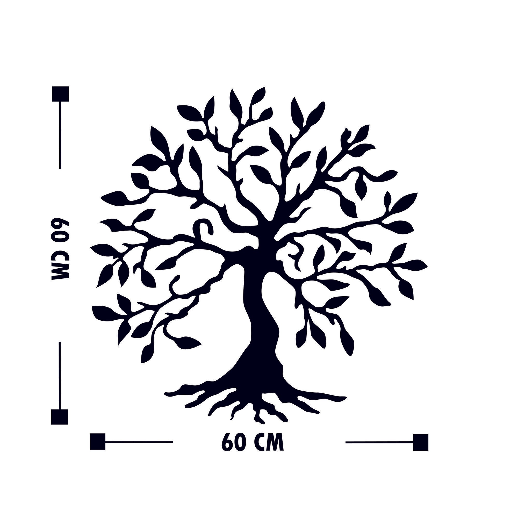 Acessório de parede decorativo de metal preto elegante, 60 x 60 cm | 100% metal, 1,5 mm de espessura | Fácil montagem na parede para decoração moderna de casa