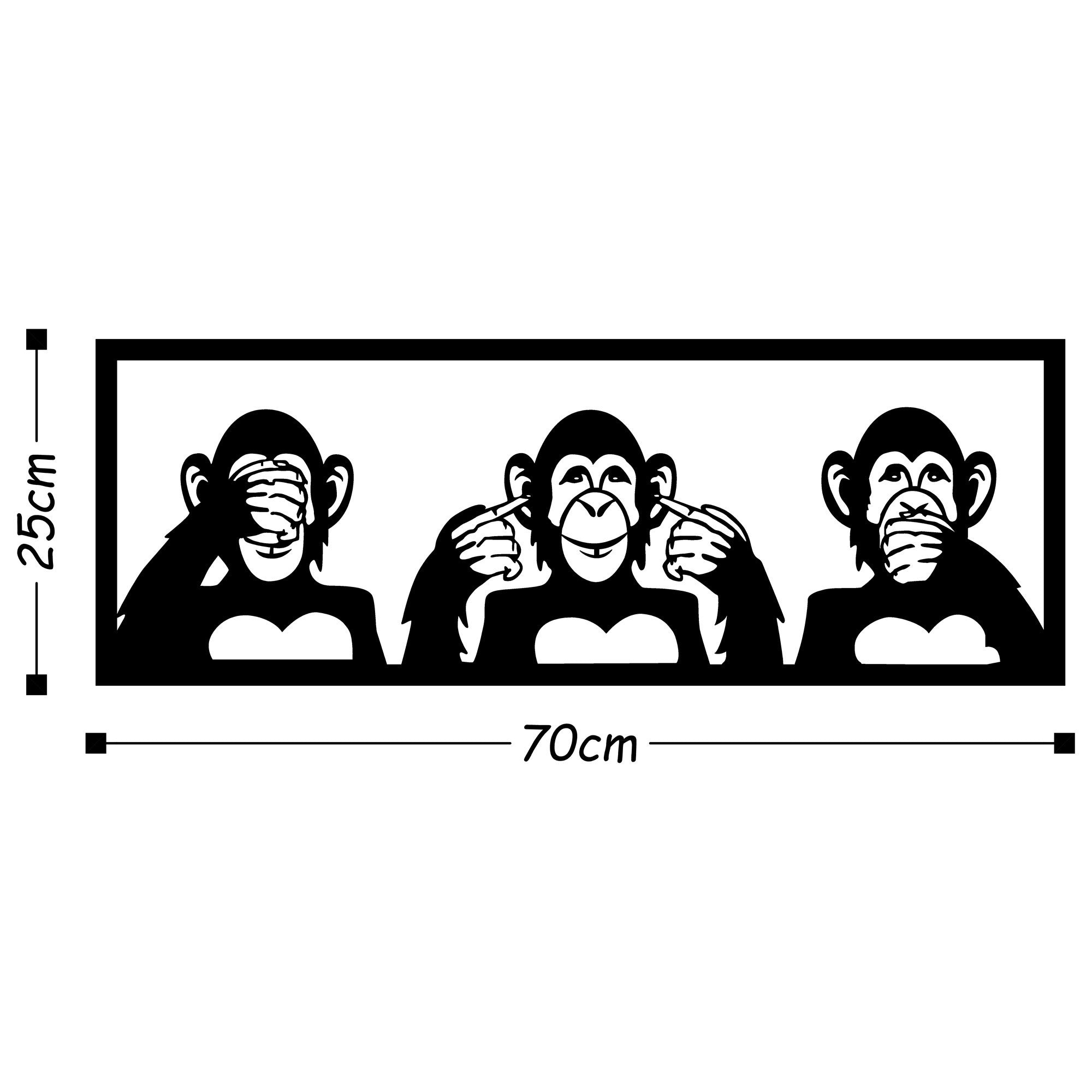 Acessório de parede decorativo de metal preto elegante, 70 x 25 cm | 100% metal, 1,5 mm de espessura | Fácil montagem na parede, perfeito para decoração moderna de casa