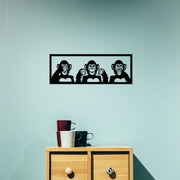 Acessório de parede decorativo de metal preto elegante, 50 x 18 cm | 100% metal, 1,5 mm de espessura | Fácil montagem na parede, perfeito para decoração moderna de casa
