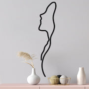 Acessório de parede decorativo de metal preto elegante, 18 x 0,15 x 74 cm | 100% metal, 1,5 mm de espessura | Fácil montagem na parede para decoração moderna de casa