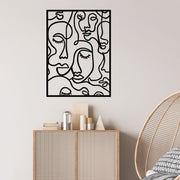 Acessório de parede decorativo de metal preto elegante, 52 x 70 cm | 100% metal (1,2 mm) | Fácil montagem na parede | Perfeito para decoração moderna de casa