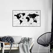 Acessório de parede decorativo de metal preto elegante, 120 x 70 cm | 100% metal (1,2 mm de espessura) | Fácil montagem na parede | Perfeito para decoração moderna de casa
