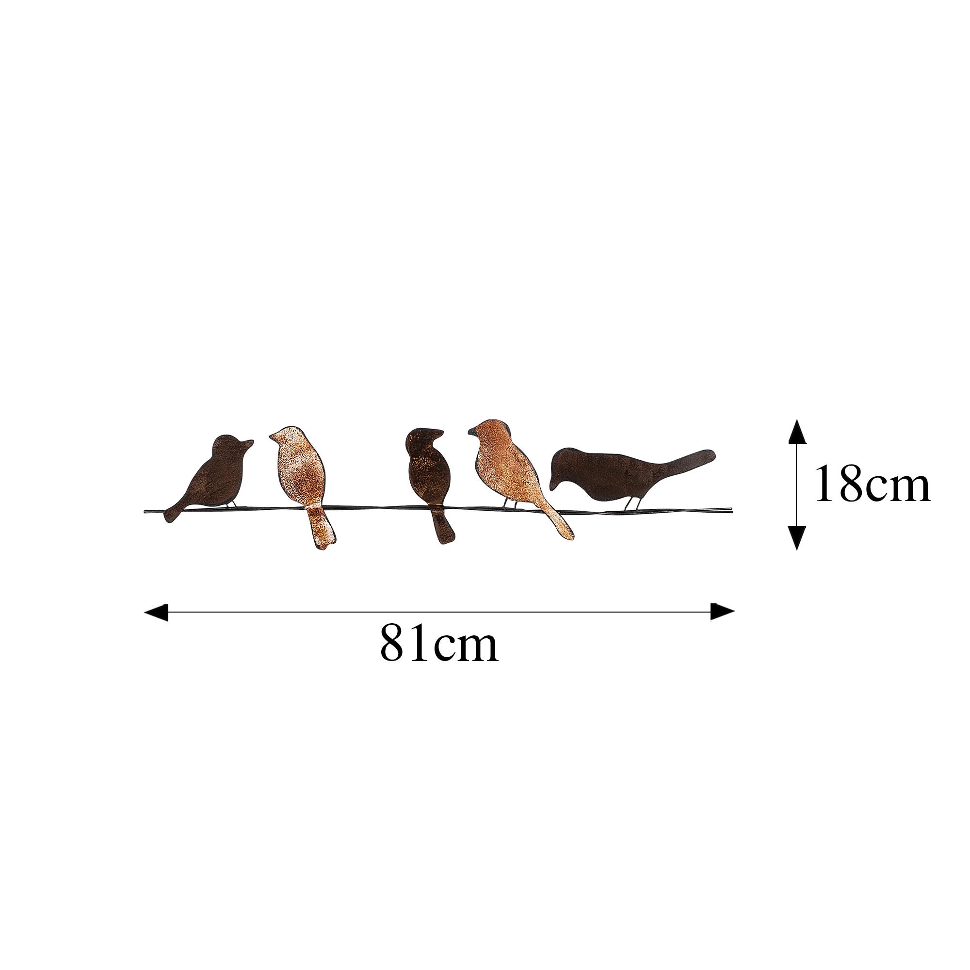 Acessório de parede decorativo de metal pintado à mão, 81 x 18 cm, 100% metal (1,5 mm) | Design exclusivo, fácil montagem na parede, perfeito para decoração de casa