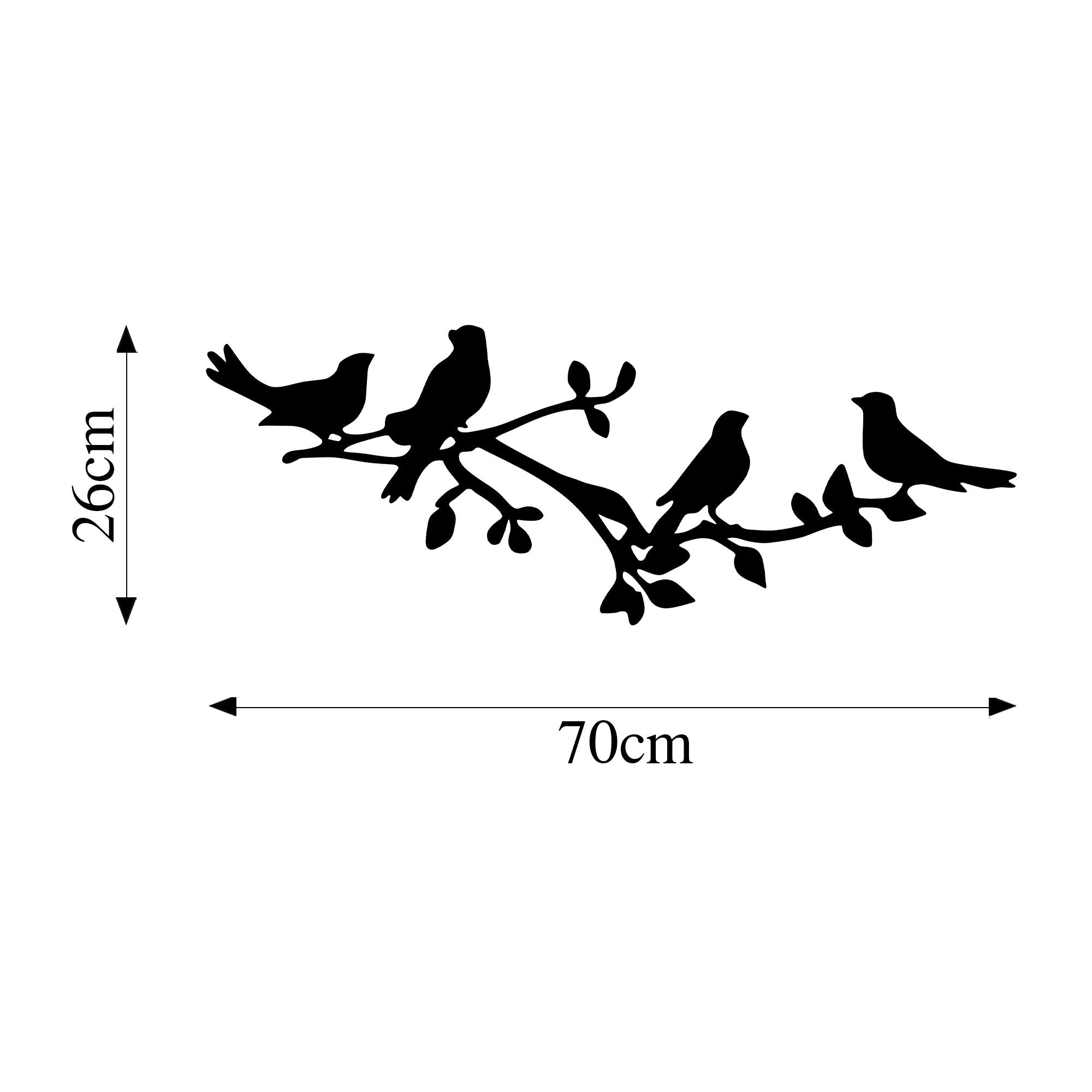 Acessório de parede decorativo de metal preto elegante, 70 x 26 cm | 100% metal (1,5 mm de espessura) | Fácil montagem na parede | Perfeito para decoração moderna de casa