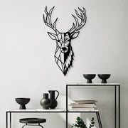 Acessório de parede decorativo de metal preto elegante, 42 x 70 cm | 100% metal, 1,5 mm de espessura | Fácil montagem na parede para decoração moderna de casa