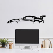 Acessório de parede decorativo de metal preto elegante, 70 x 14 cm | 100% metal, 1,5 mm de espessura | Fácil montagem na parede para decoração moderna de casa