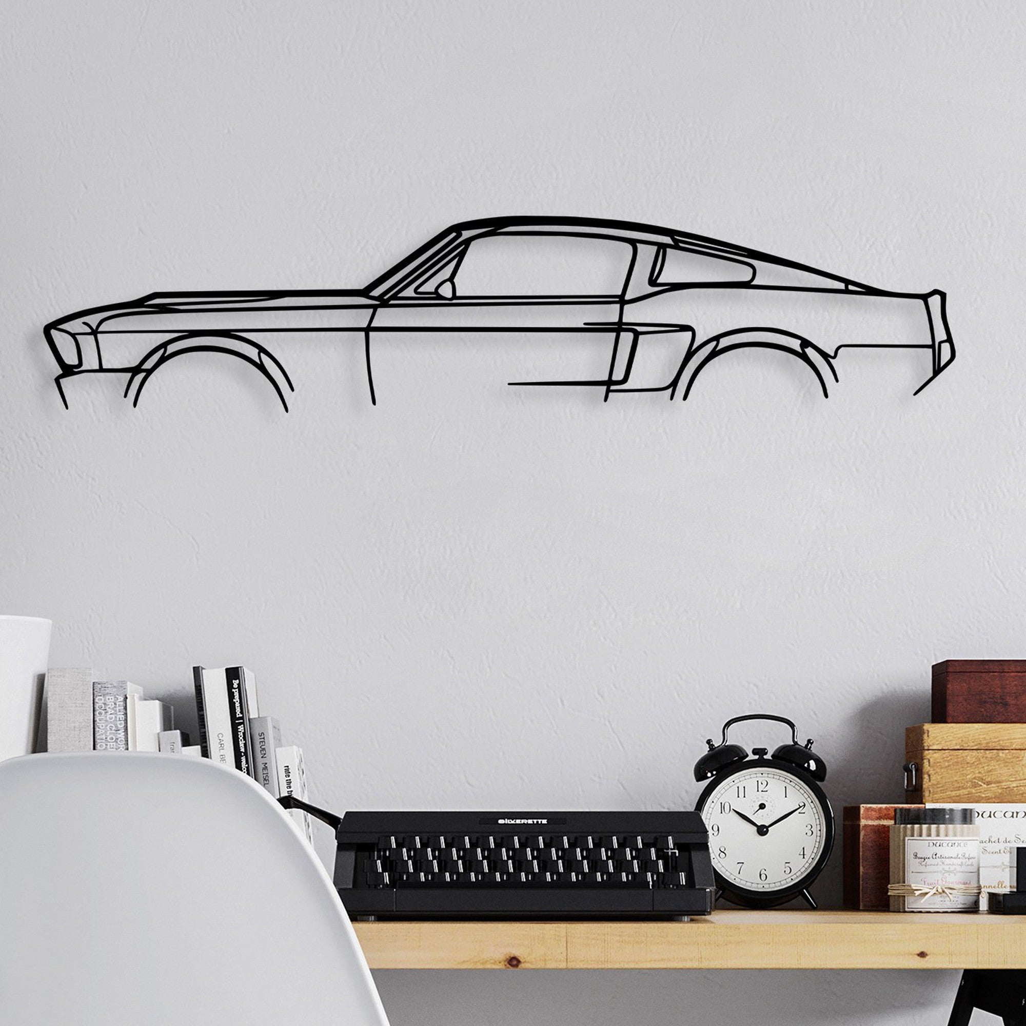 Acessório de parede decorativo de metal preto elegante, 70 x 15 cm | 100% metal (1,5 mm de espessura) | Fácil montagem na parede | Perfeito para decoração moderna de casa