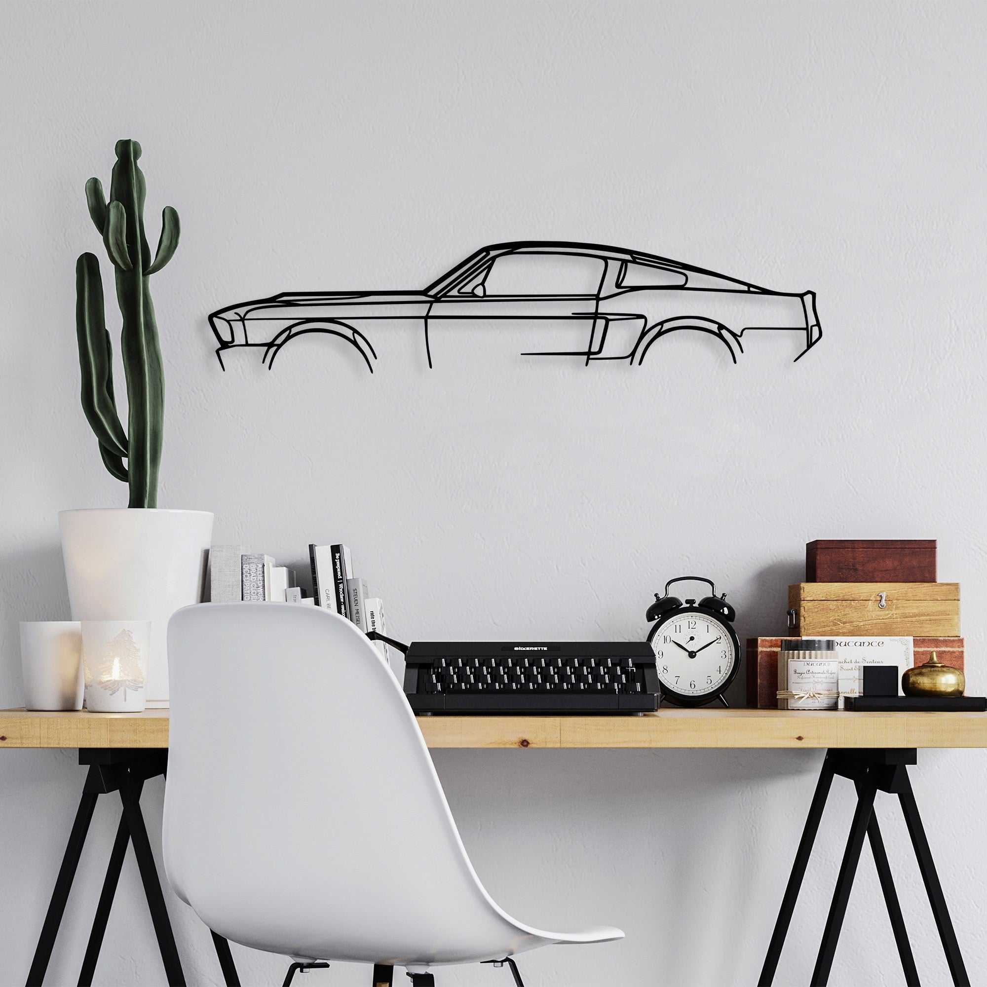 Acessório de parede decorativo de metal preto elegante, 70 x 15 cm | 100% metal (1,5 mm de espessura) | Fácil montagem na parede | Perfeito para decoração moderna de casa