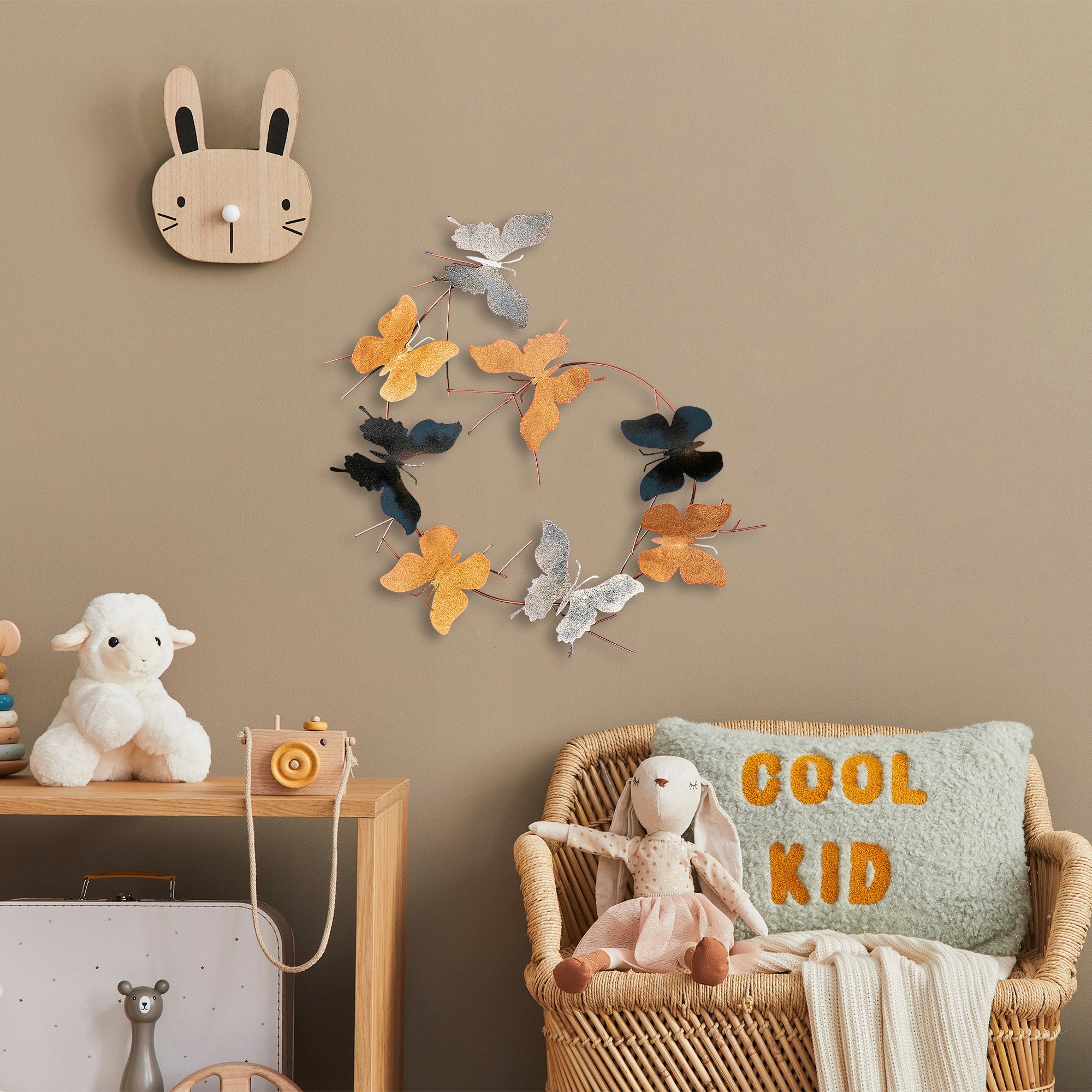 Acessório de parede decorativo de metal pintado à mão, 80 x 80 x 4 cm | 100% metal, variações de cores exclusivas | Perfeito para decoração de casa e amantes da arte
