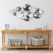 Acessório decorativo de parede em metal – 116 x 60 x 4 cm – pintado à mão