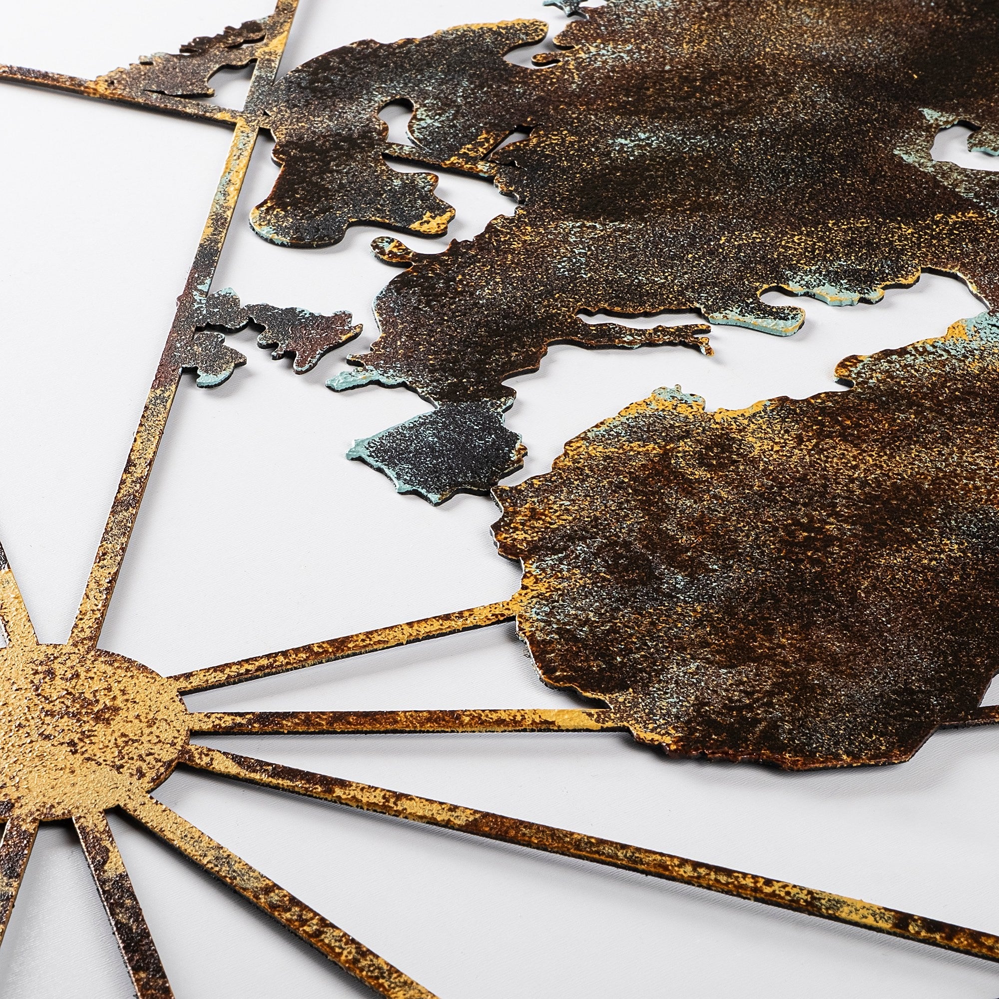 Acessório decorativo de parede em metal pintado à mão, 120 cm x 60 cm, 100% metal (1,5 mm) | Variações de cores exclusivas | Perfeito para decoração de casa e exibição de arte