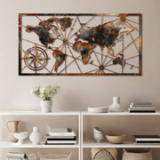 Acessório decorativo de parede em metal pintado à mão, 120 cm x 60 cm, 100% metal (1,5 mm) | Variações de cores exclusivas | Perfeito para decoração de casa e exibição de arte