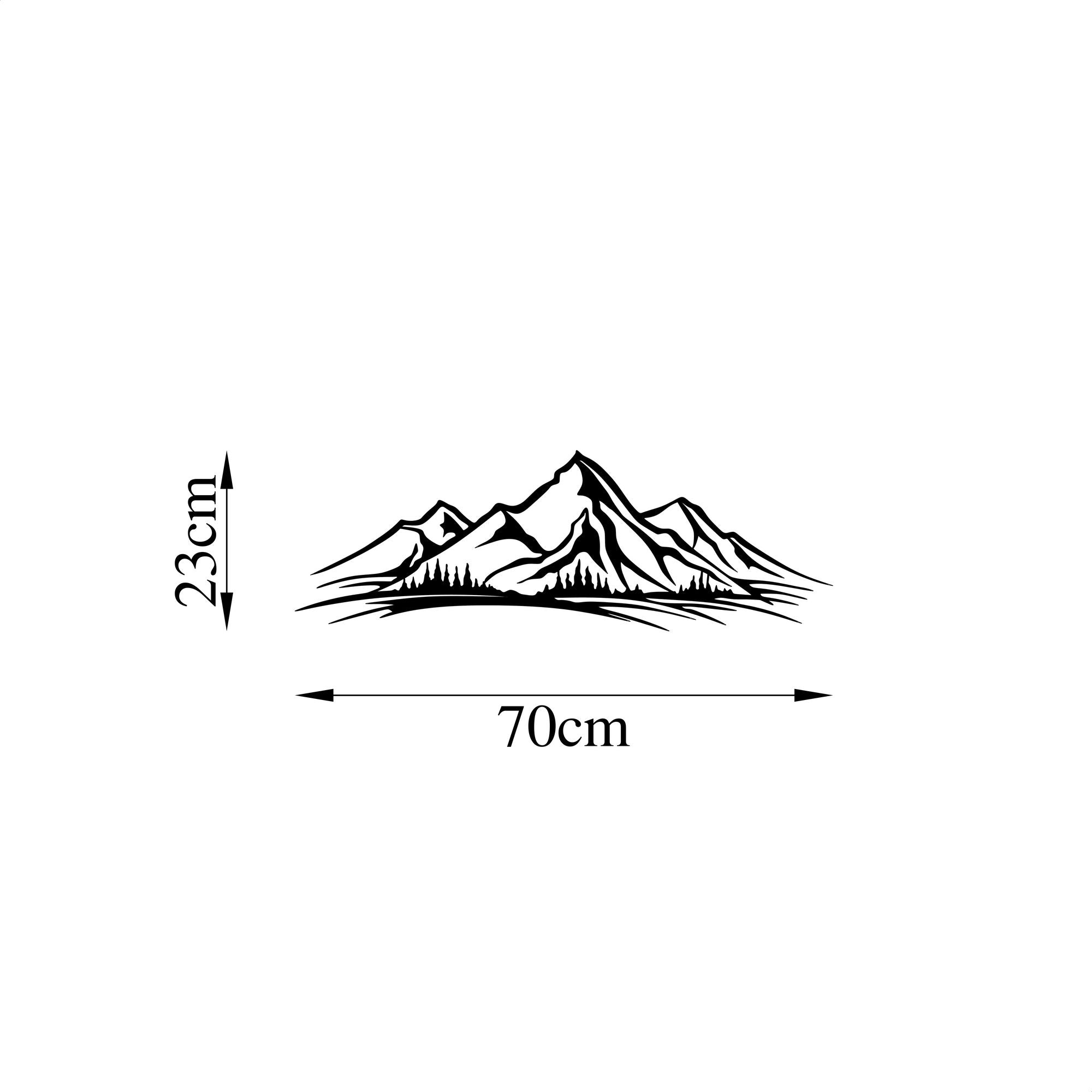 Acessório de parede decorativo de metal preto elegante, 70 x 23 cm | 100% metal, 1,5 mm de espessura | Fácil montagem na parede, perfeito para decoração moderna de casa