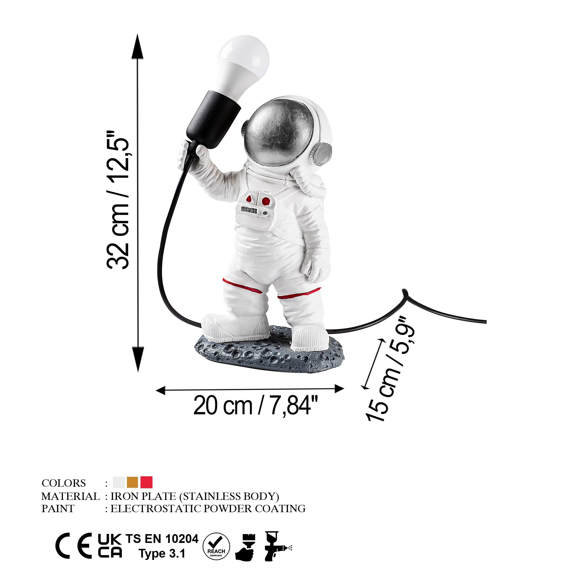 Candeeiro de mesa-Astronaut-Multicolorido
