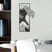 Acessório de parede decorativo de metal preto elegante, 34 x 62 cm | 100% metal, 1,5 mm de espessura | Design leve e moderno para decoração de casa