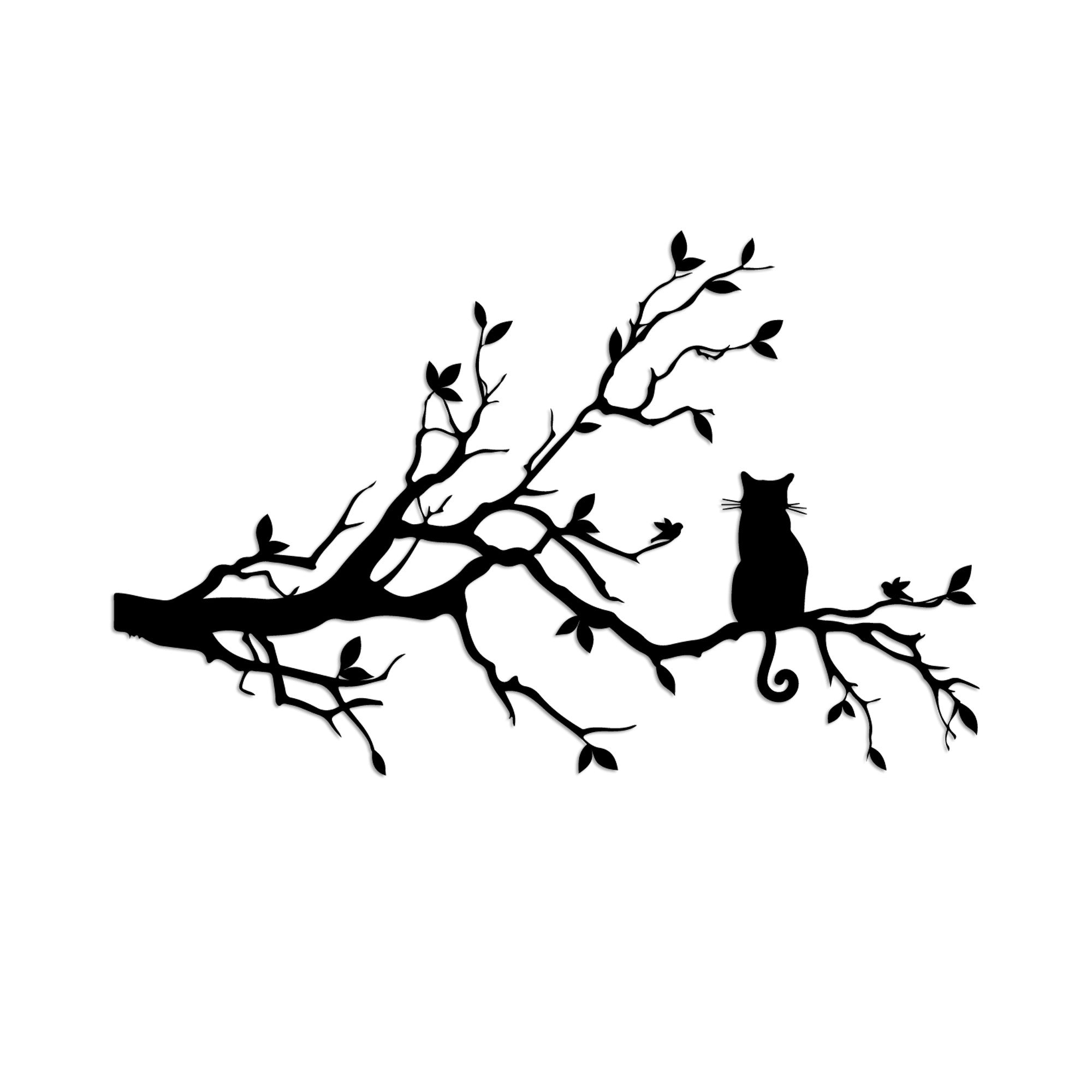 Acessório de parede decorativo de metal preto elegante, 80 x 50 cm | 100% metal, 1,5 mm de espessura | Perfeito para decoração moderna e arte de parede exclusiva