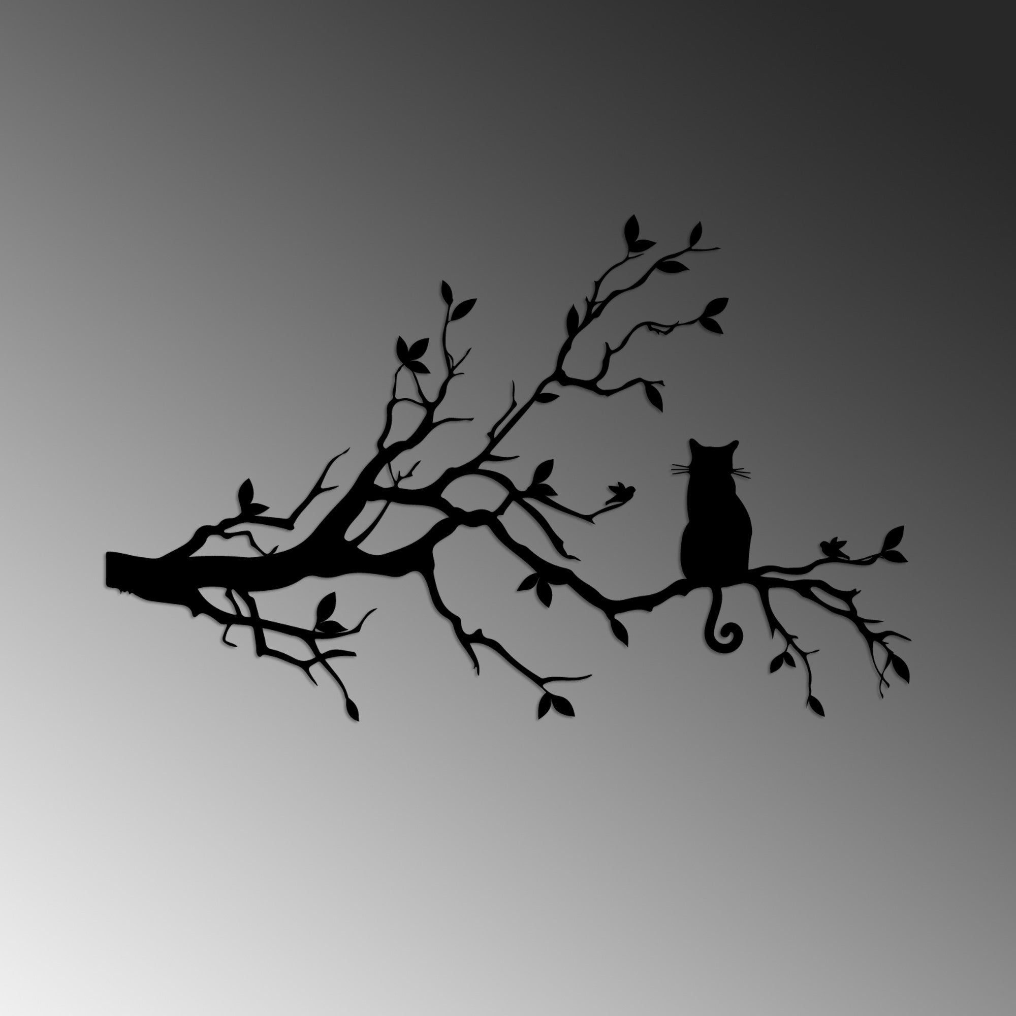 Acessório de parede decorativo de metal preto elegante, 80 x 50 cm | 100% metal, 1,5 mm de espessura | Perfeito para decoração moderna e arte de parede exclusiva